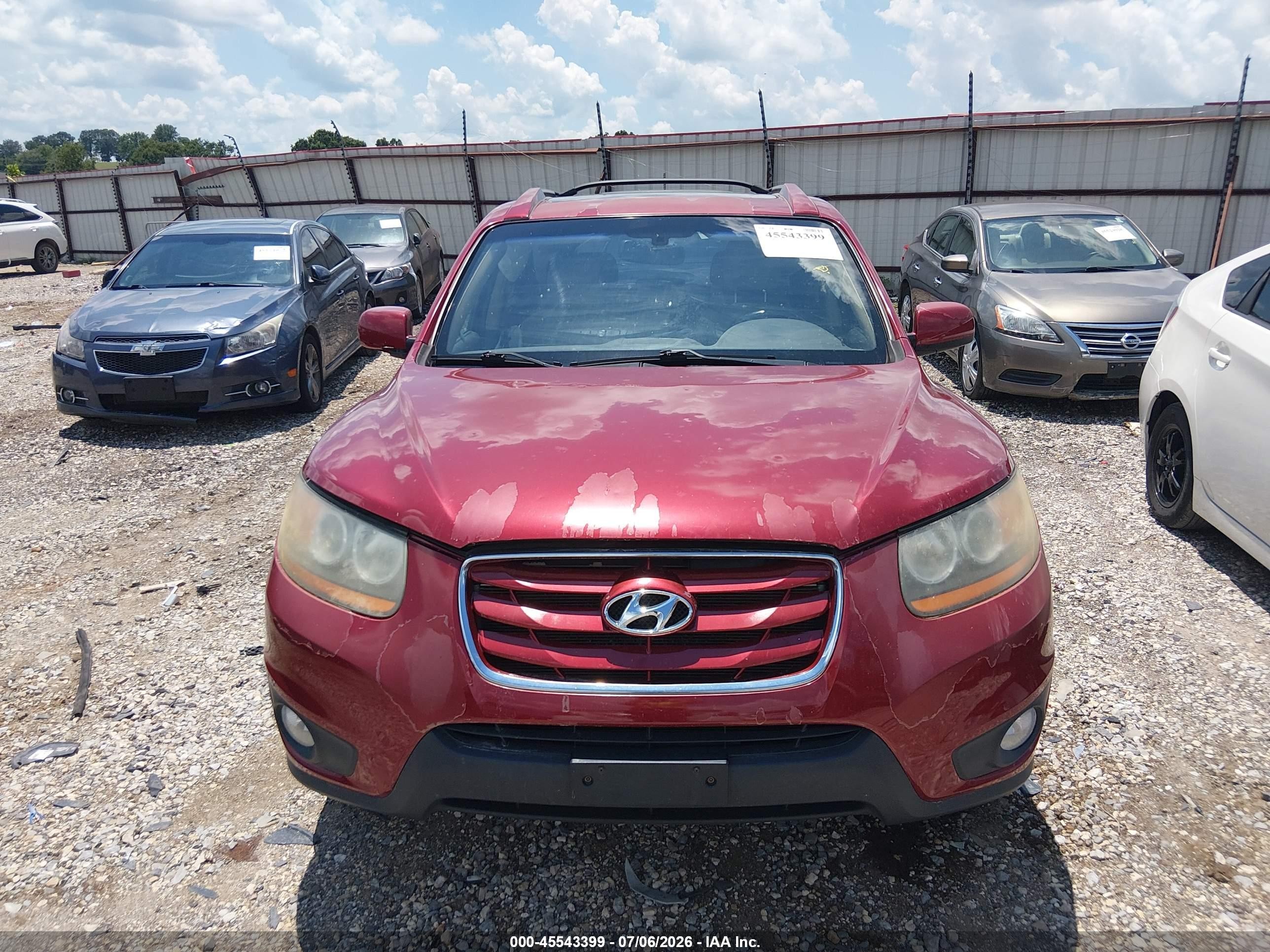 2011 Hyundai Santa Fe Limited V6 Красный vin: 5XYZKDAG2BG027315