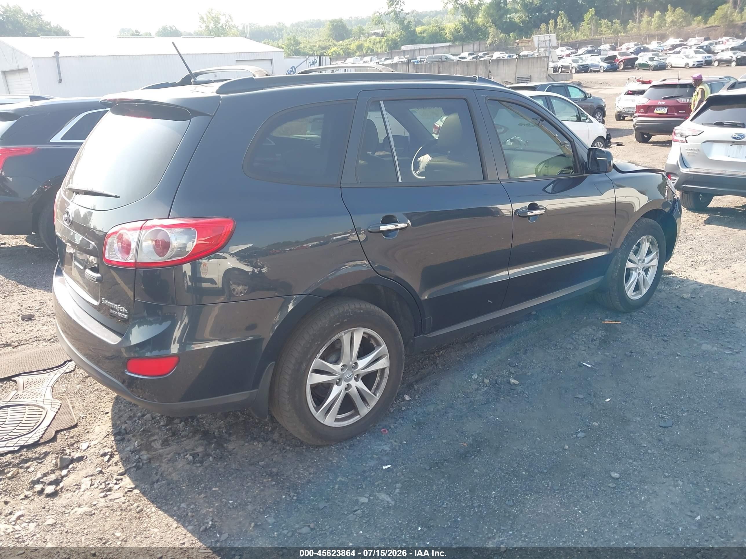 2011 Hyundai Santa Fe Limited V6 Blue vin: 5XYZKDAG2BG089197