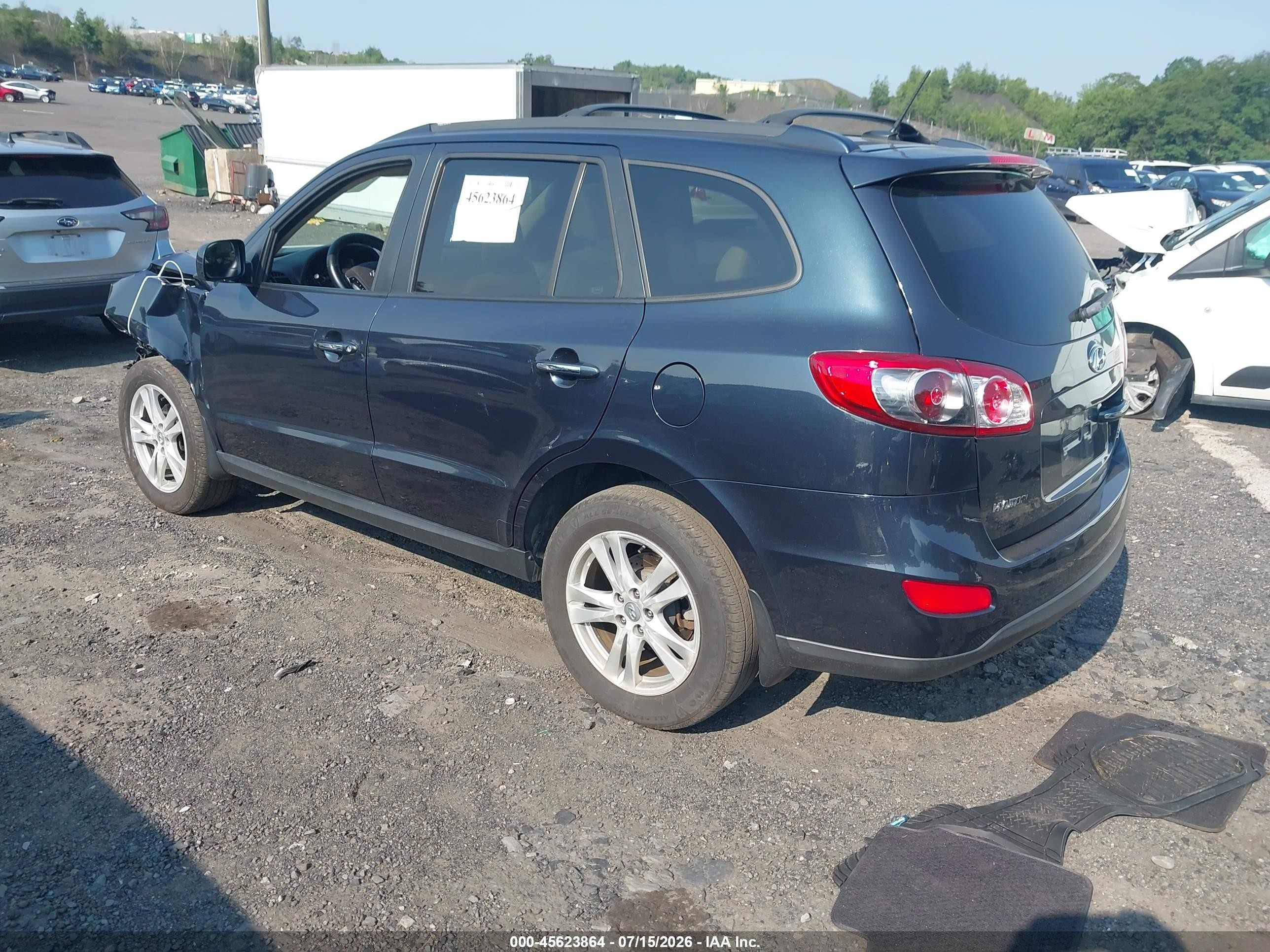 2011 Hyundai Santa Fe Limited V6 Blue vin: 5XYZKDAG2BG089197