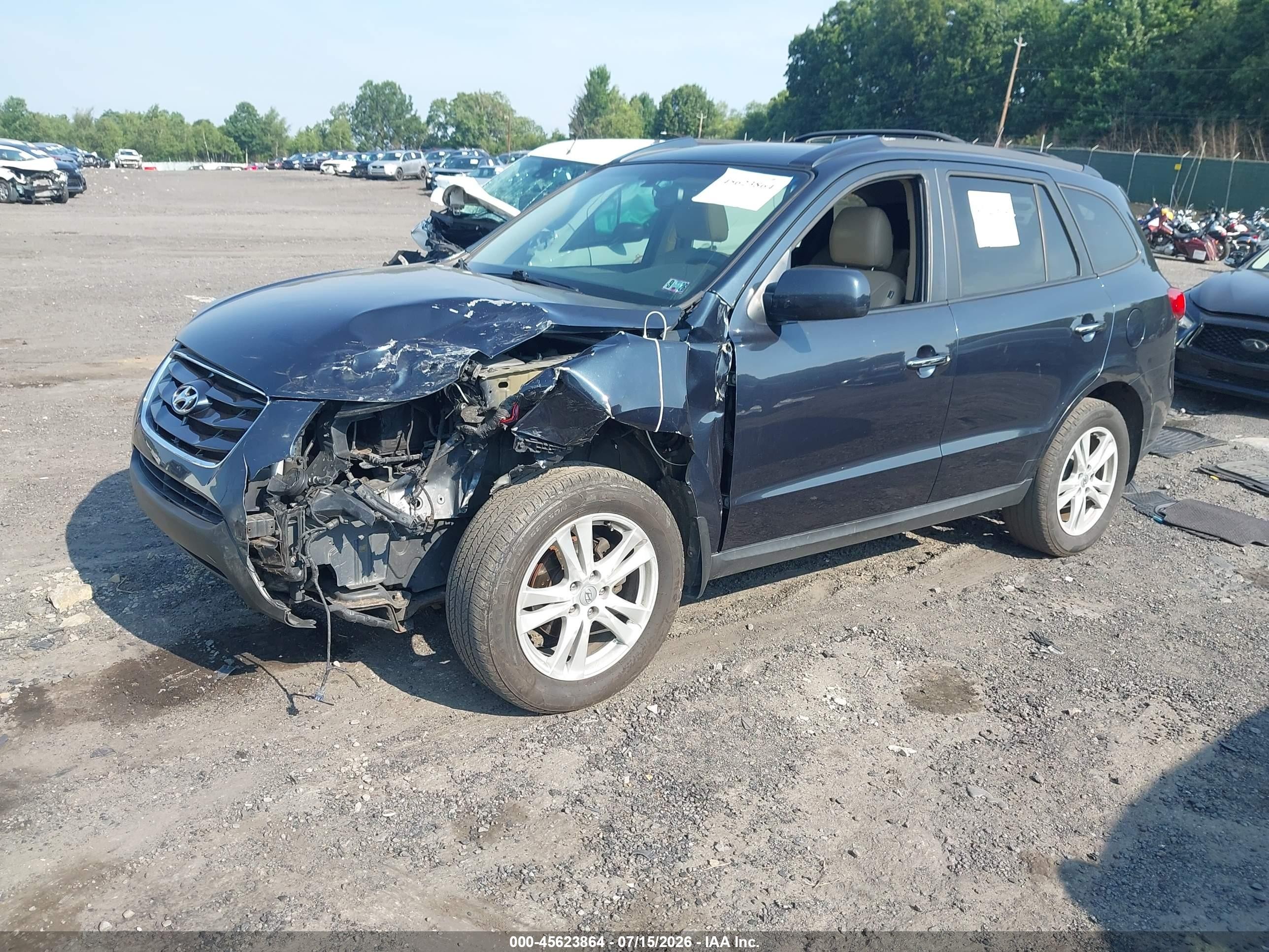 2011 Hyundai Santa Fe Limited V6 Blue vin: 5XYZKDAG2BG089197