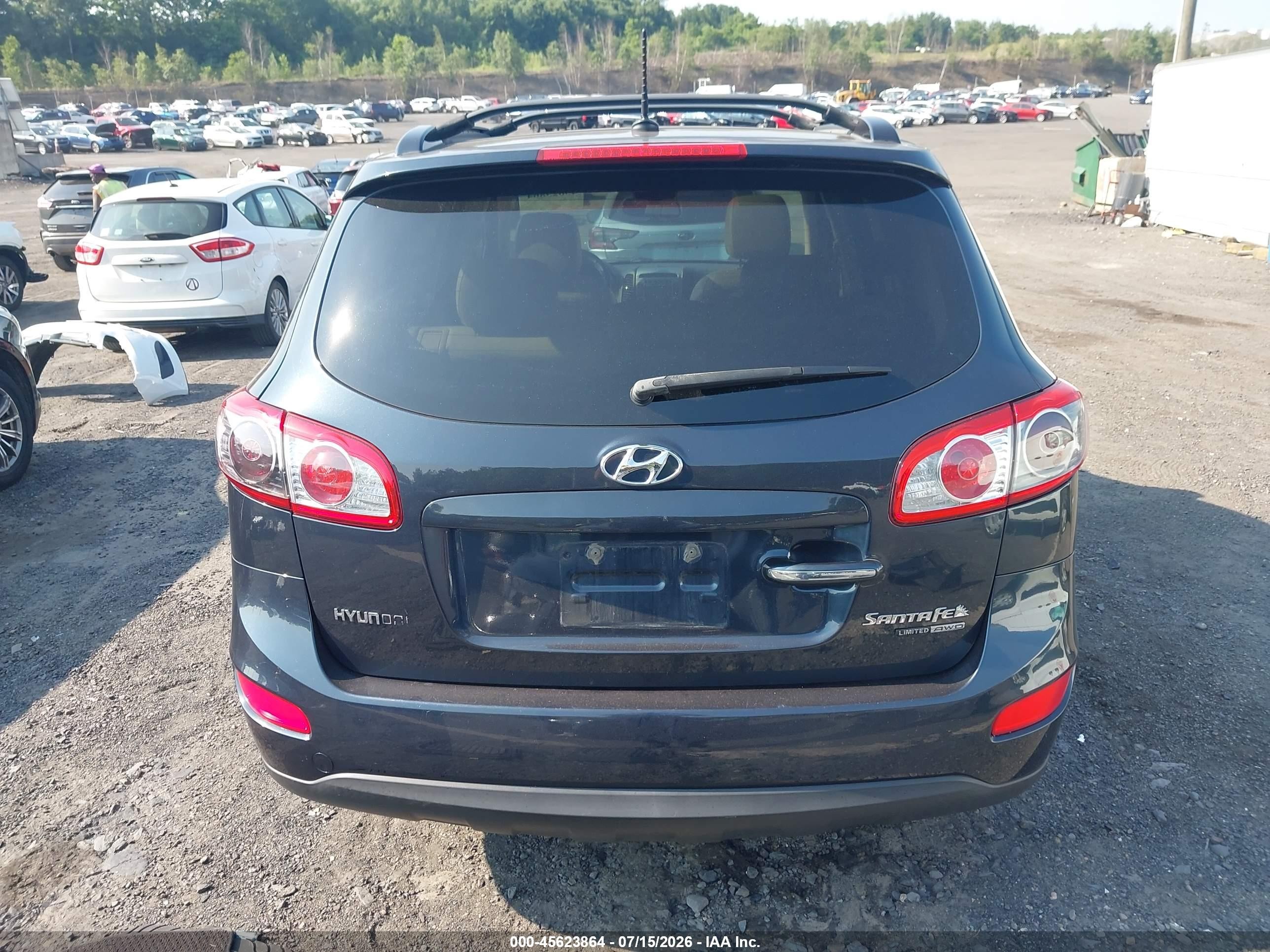 2011 Hyundai Santa Fe Limited V6 Blue vin: 5XYZKDAG2BG089197