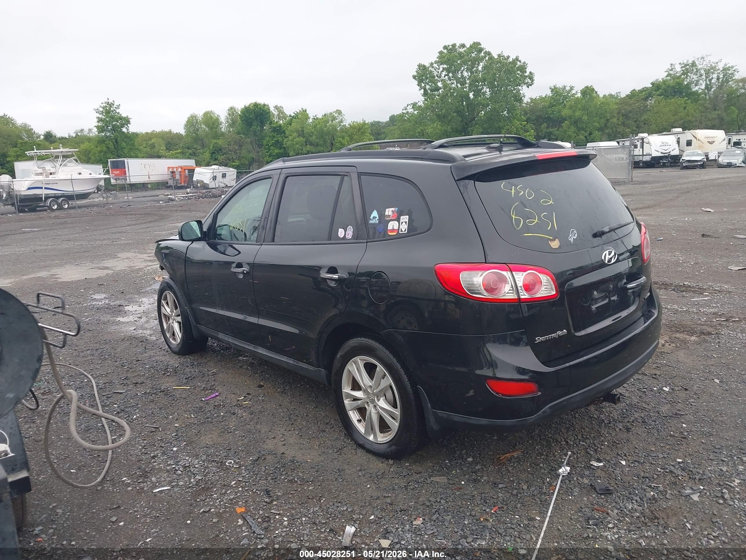 2012 Hyundai Santa Fe Limited V6 Black vin: 5XYZKDAG2CG117887
