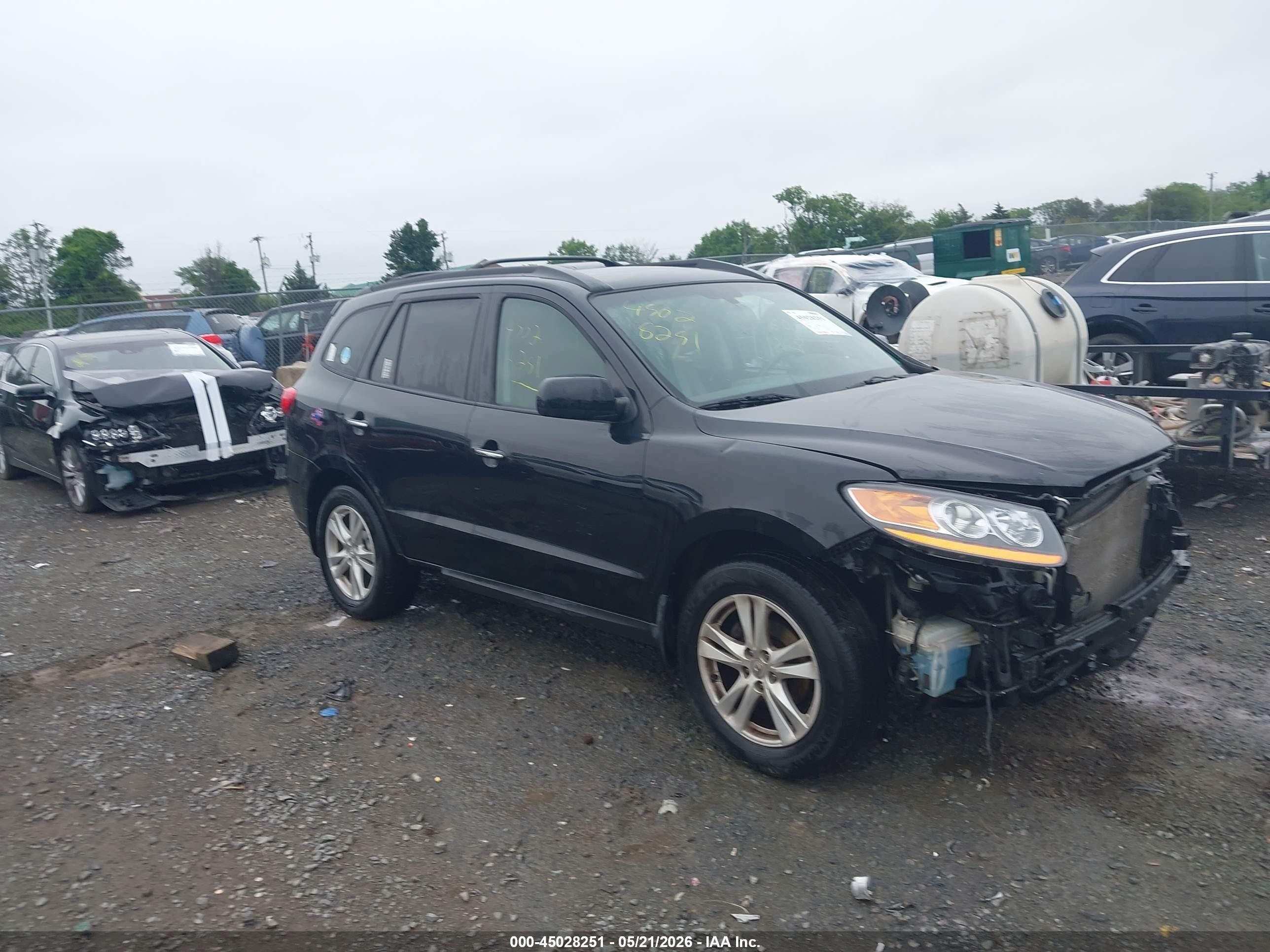 2012 Hyundai Santa Fe Limited V6 Black vin: 5XYZKDAG2CG117887