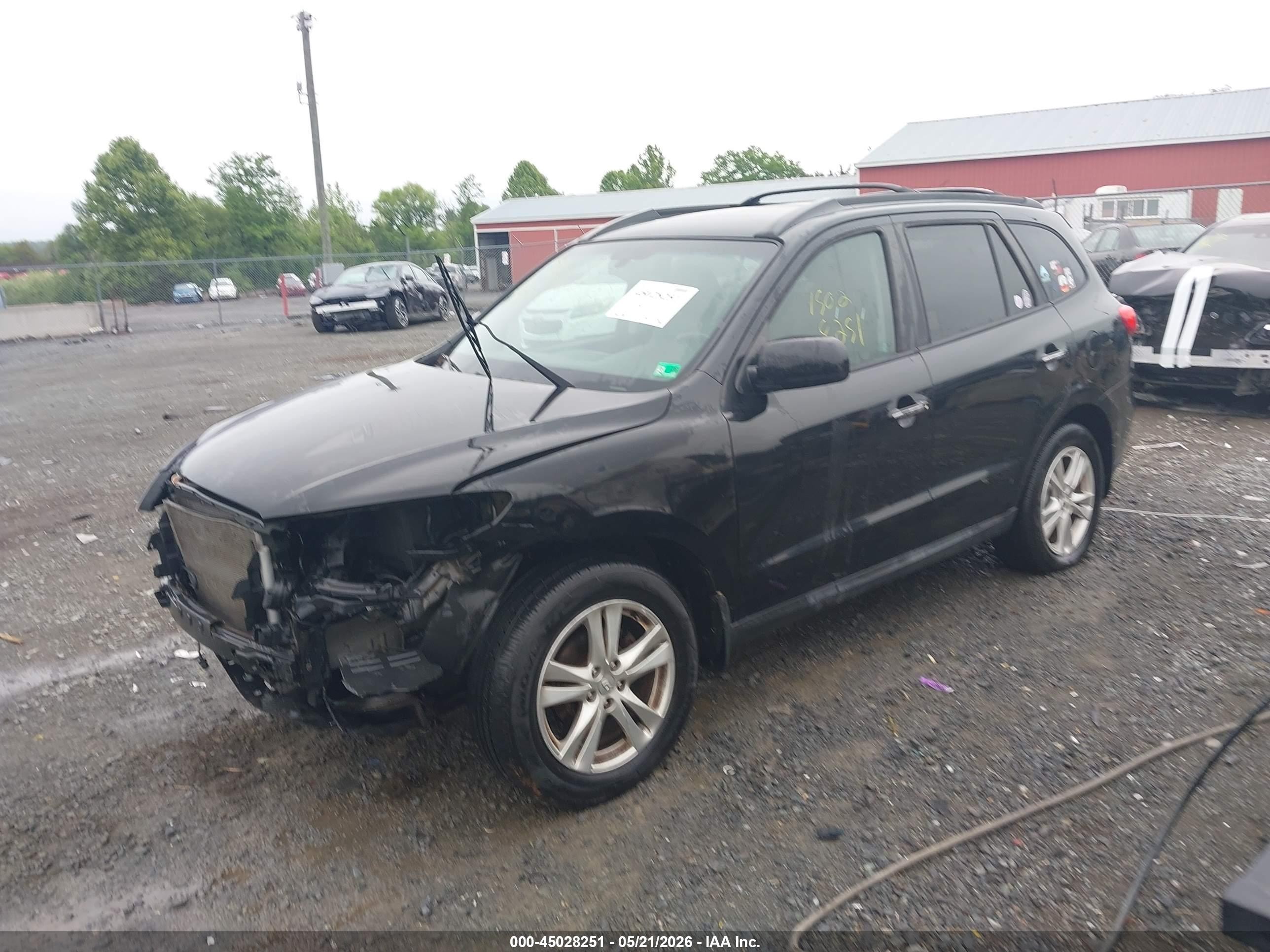 2012 Hyundai Santa Fe Limited V6 Black vin: 5XYZKDAG2CG117887