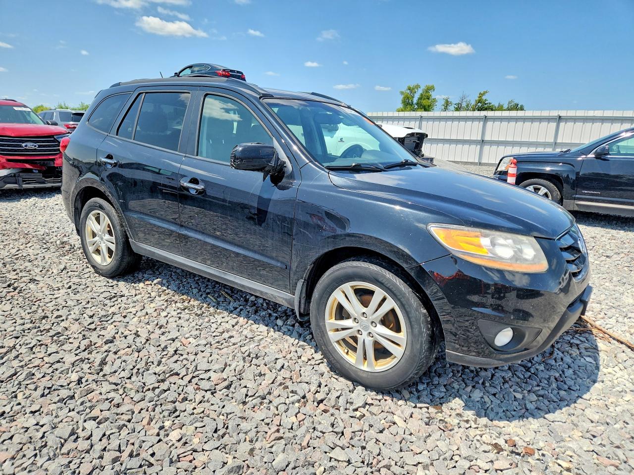 2011 Hyundai Santa Fe Limited Black vin: 5XYZKDAG3BG048044
