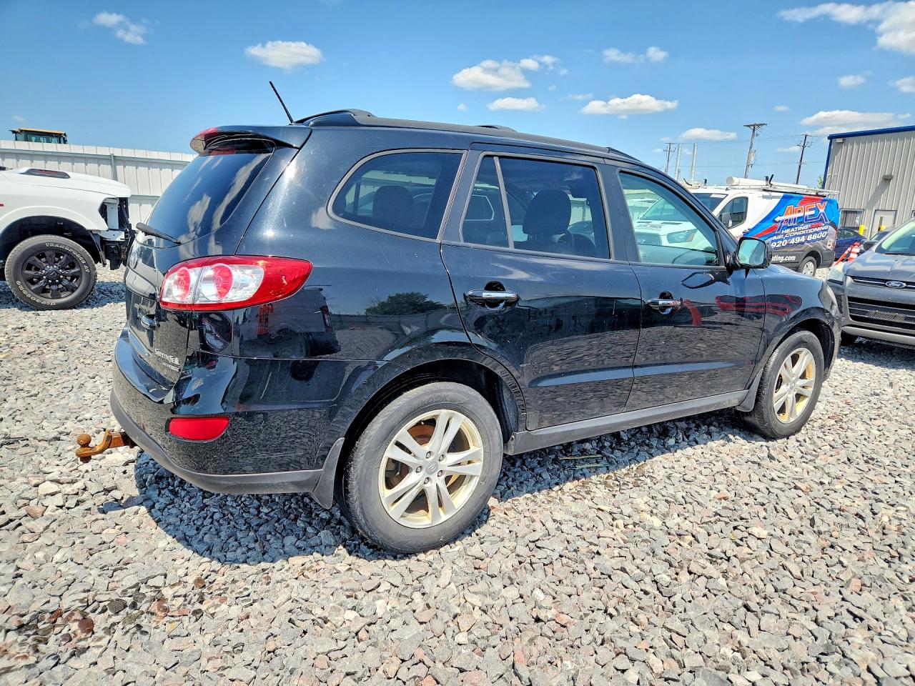2011 Hyundai Santa Fe Limited Black vin: 5XYZKDAG3BG048044