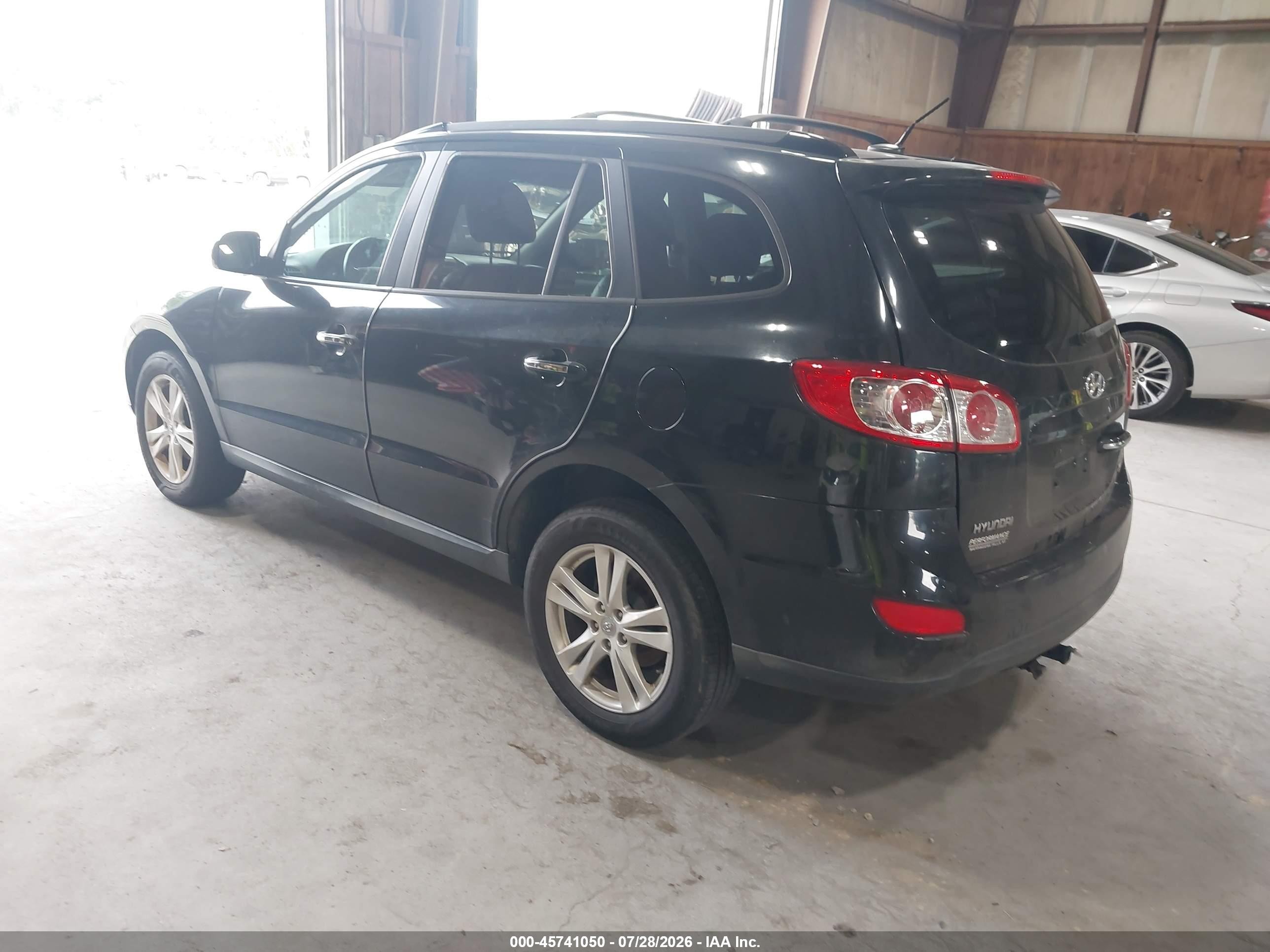 2011 Hyundai Santa Fe Limited V6 Black vin: 5XYZKDAG3BG086308