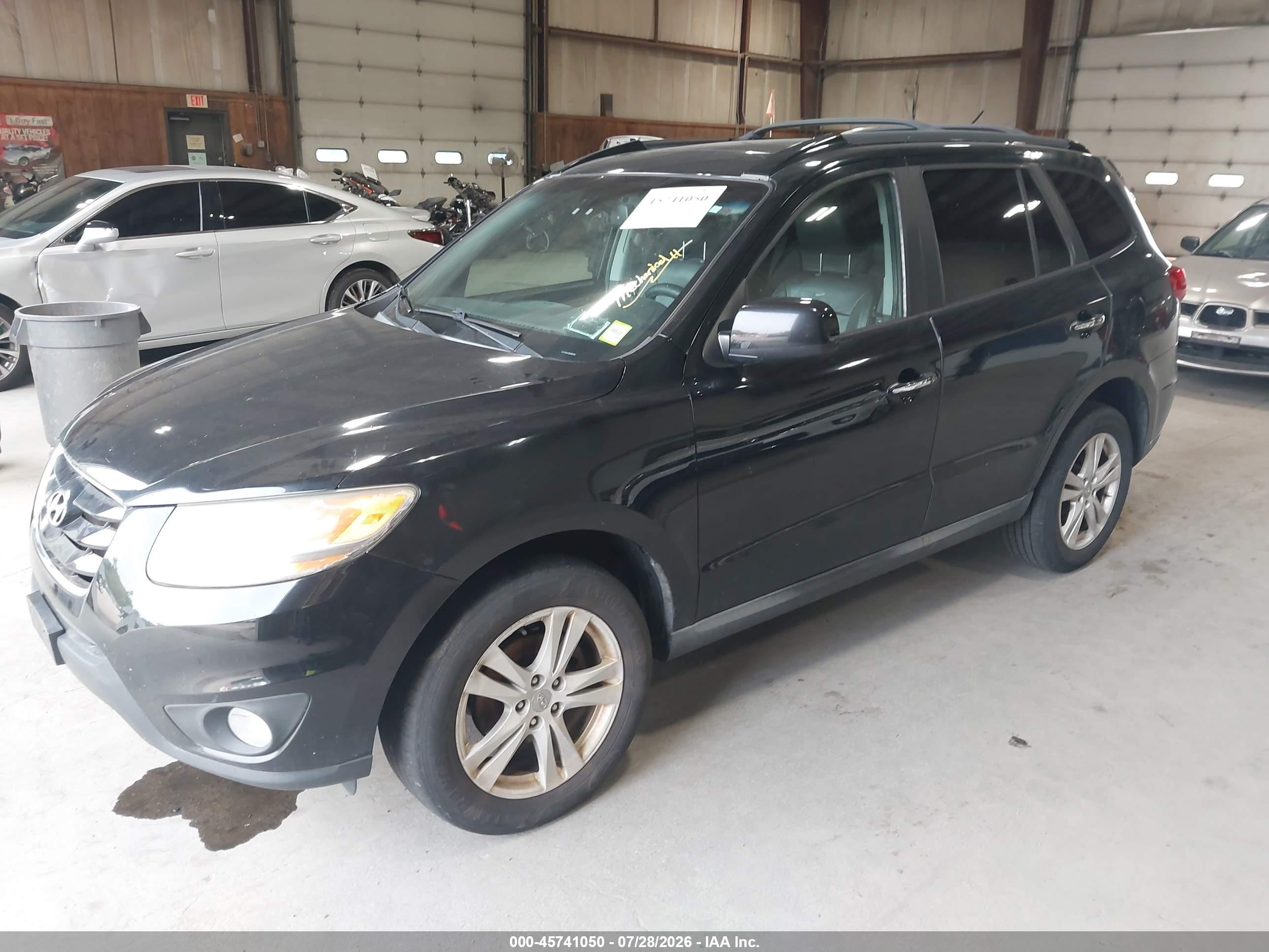 2011 Hyundai Santa Fe Limited V6 Black vin: 5XYZKDAG3BG086308
