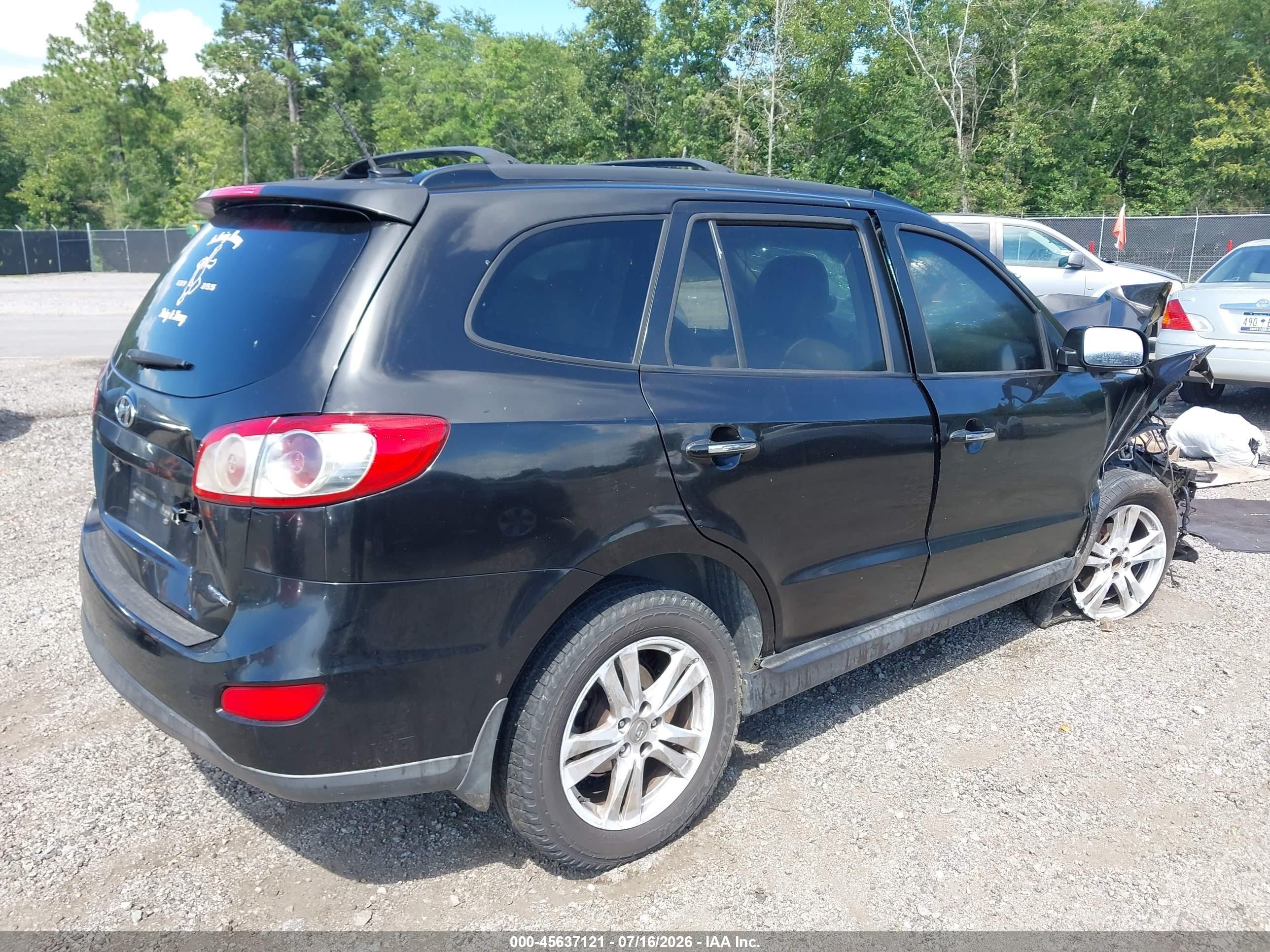 2012 Hyundai Santa Fe Limited V6 Black vin: 5XYZKDAG3CG096614