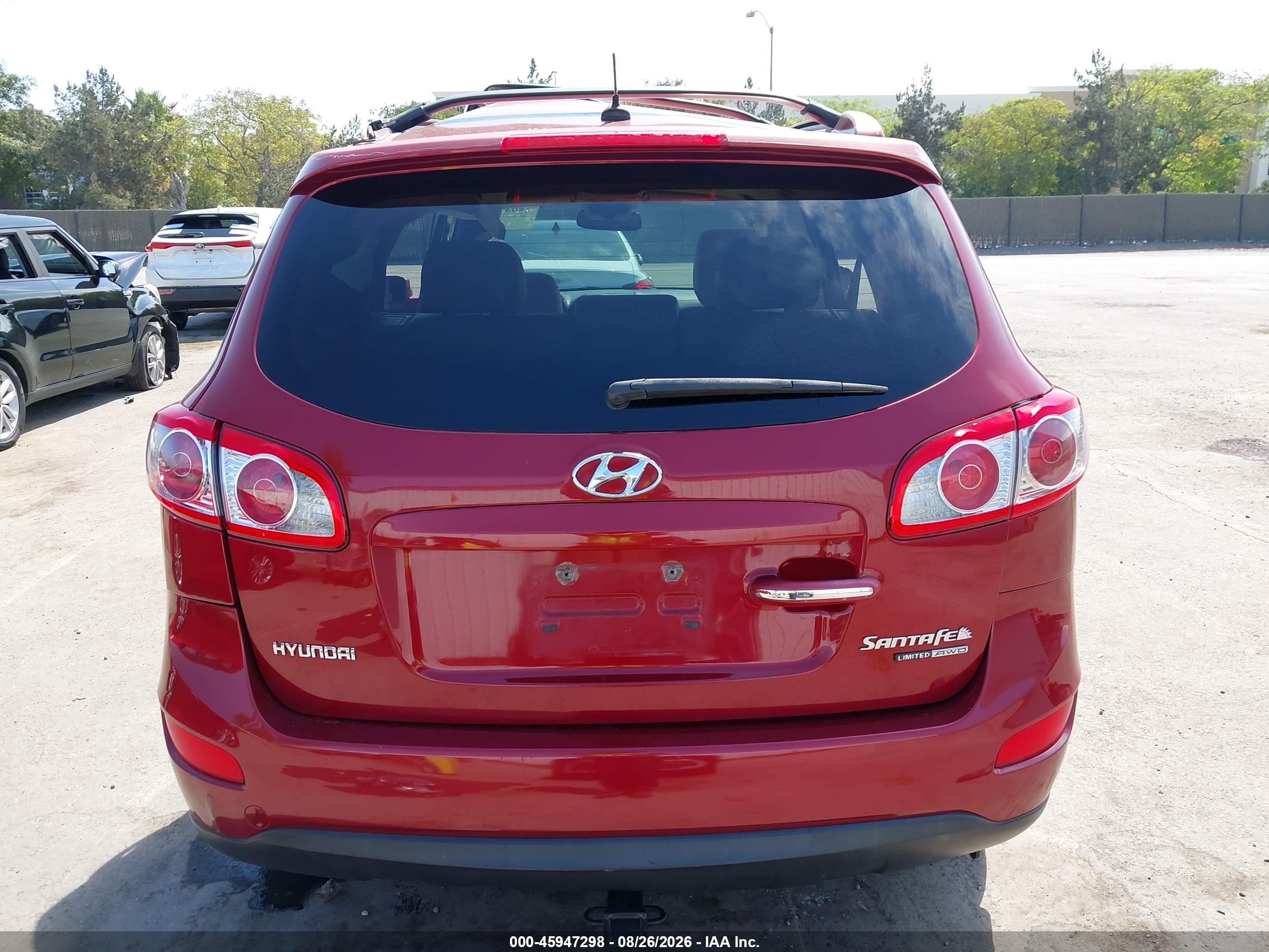 2011 Hyundai Santa Fe Limited V6 Красный vin: 5XYZKDAG4BG039160