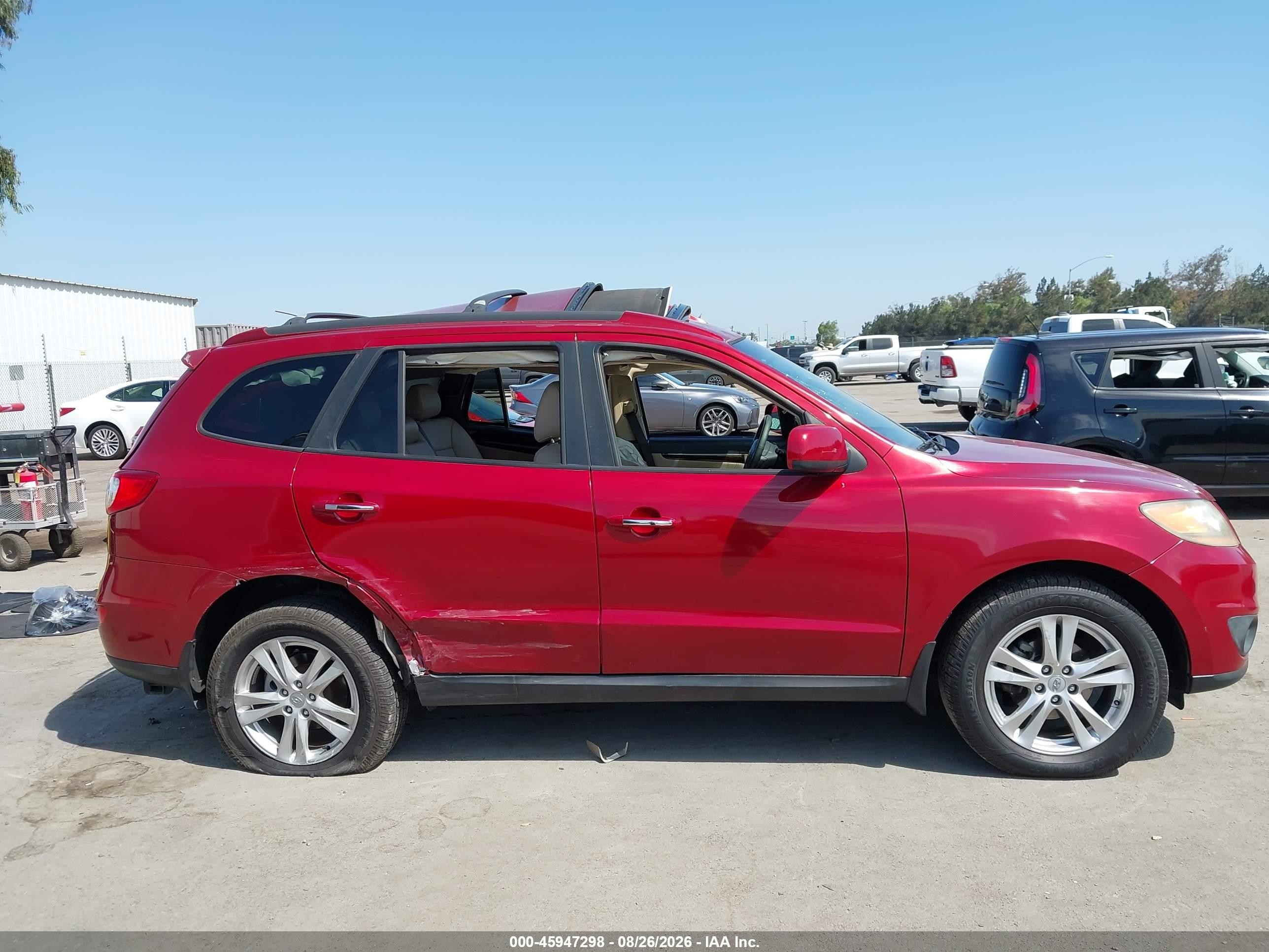 2011 Hyundai Santa Fe Limited V6 Красный vin: 5XYZKDAG4BG039160