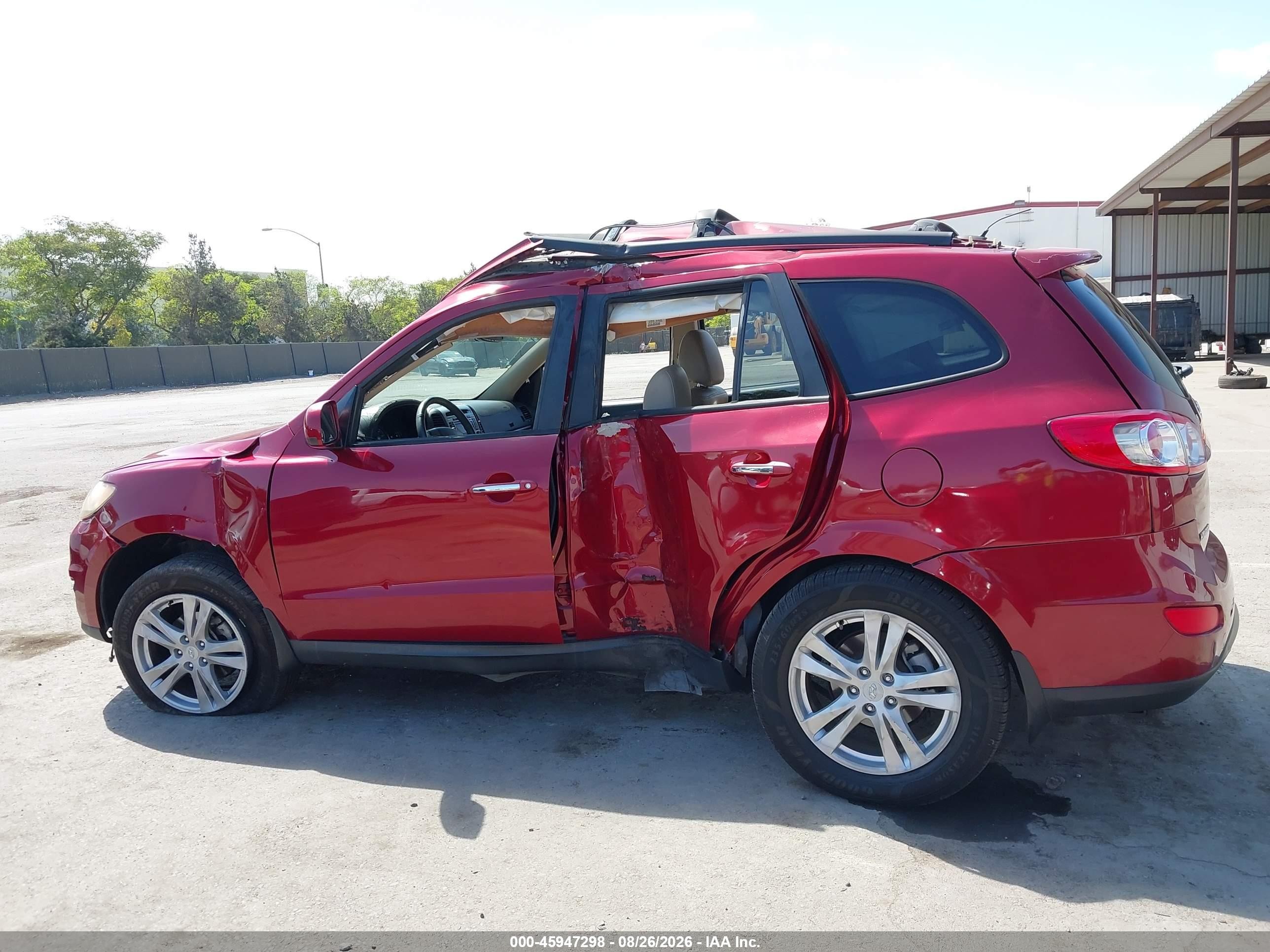2011 Hyundai Santa Fe Limited V6 Красный vin: 5XYZKDAG4BG039160