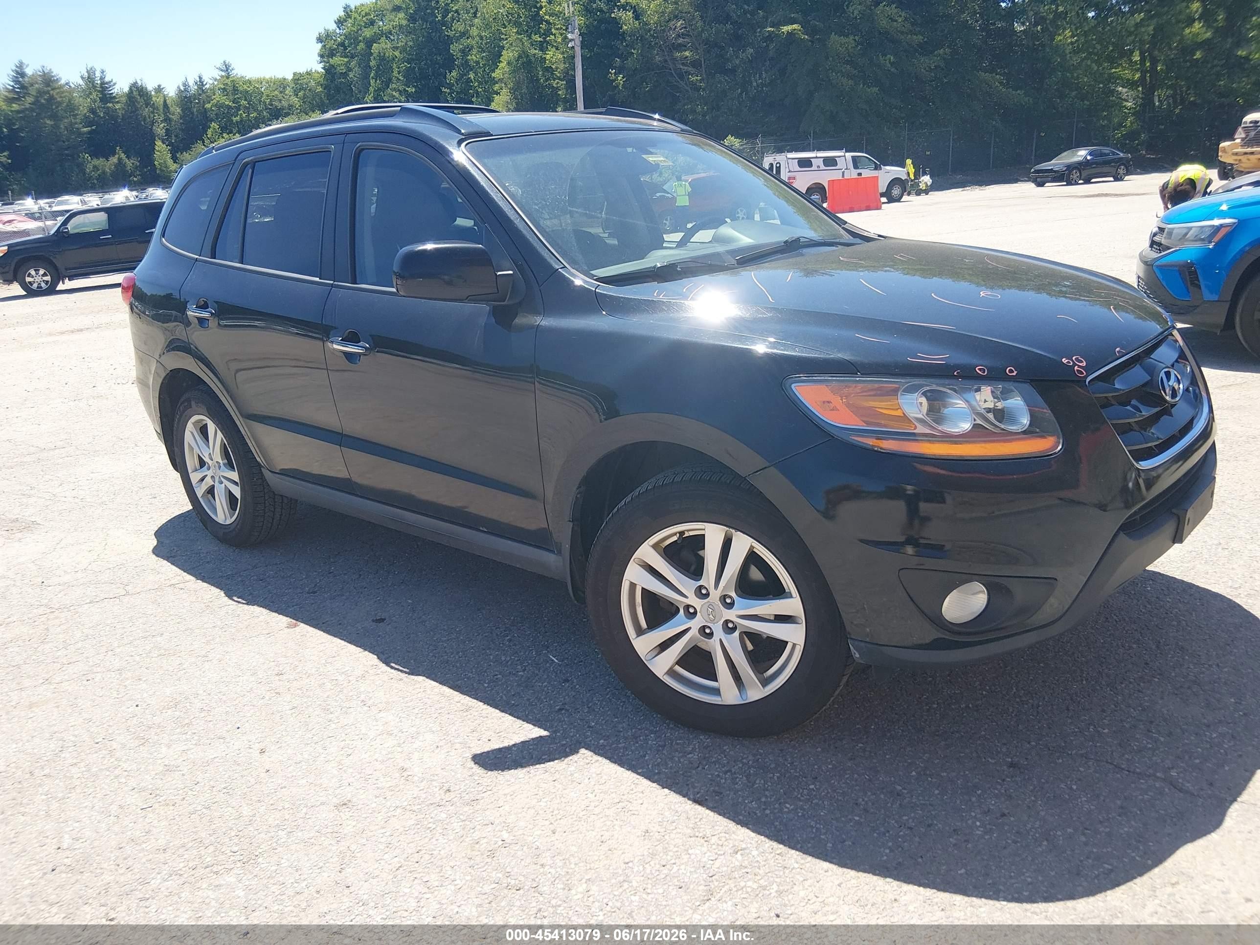 2011 Hyundai Santa Fe Limited V6 Black vin: 5XYZKDAG4BG066522