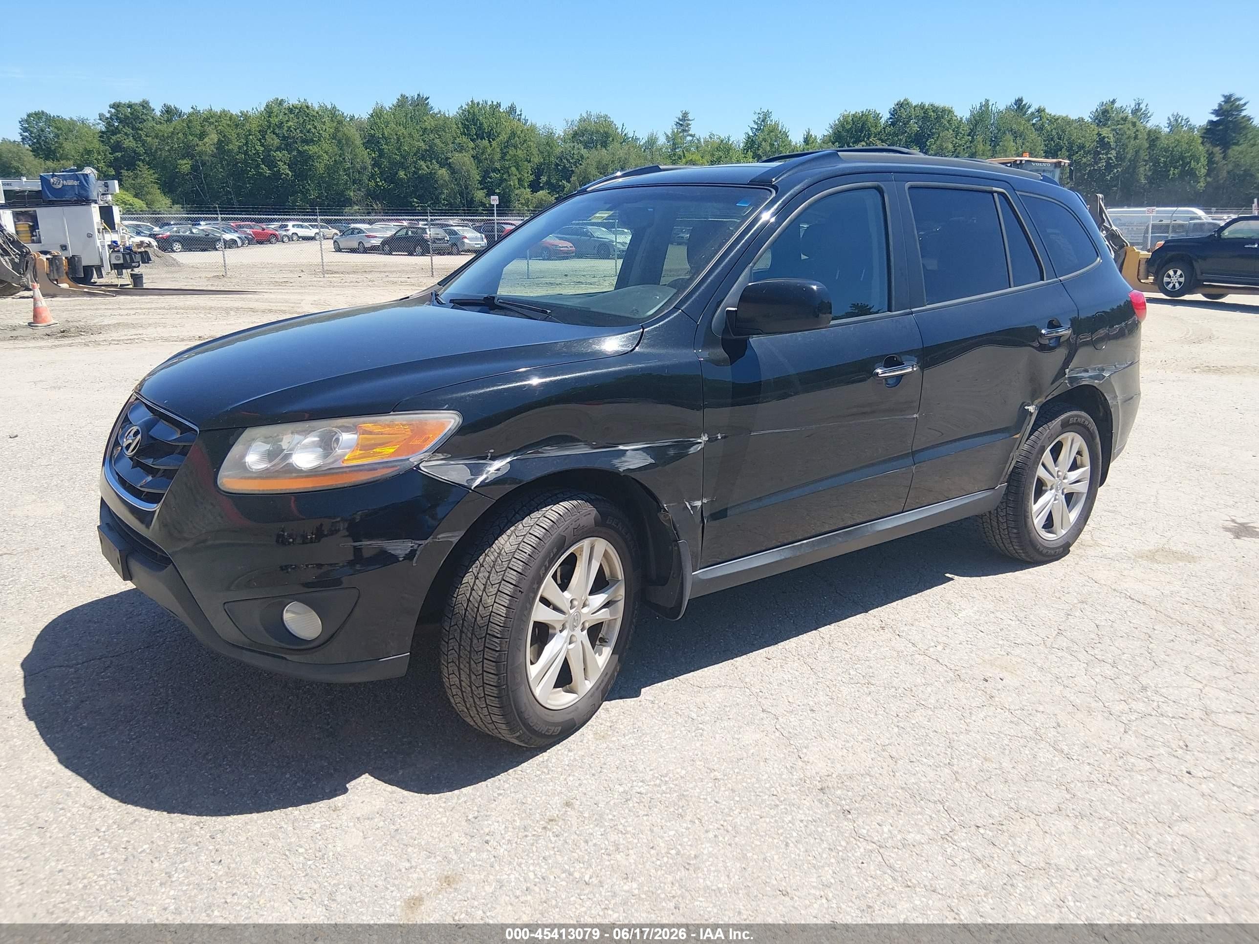 2011 Hyundai Santa Fe Limited V6 Black vin: 5XYZKDAG4BG066522