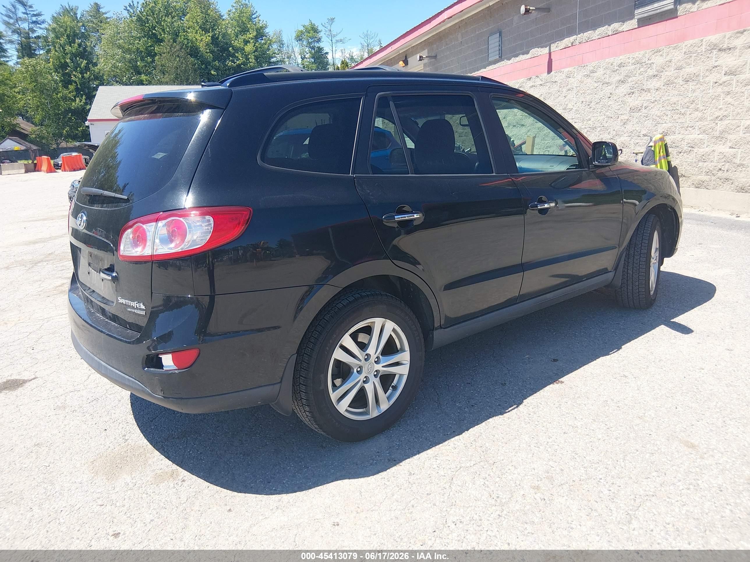 2011 Hyundai Santa Fe Limited V6 Black vin: 5XYZKDAG4BG066522
