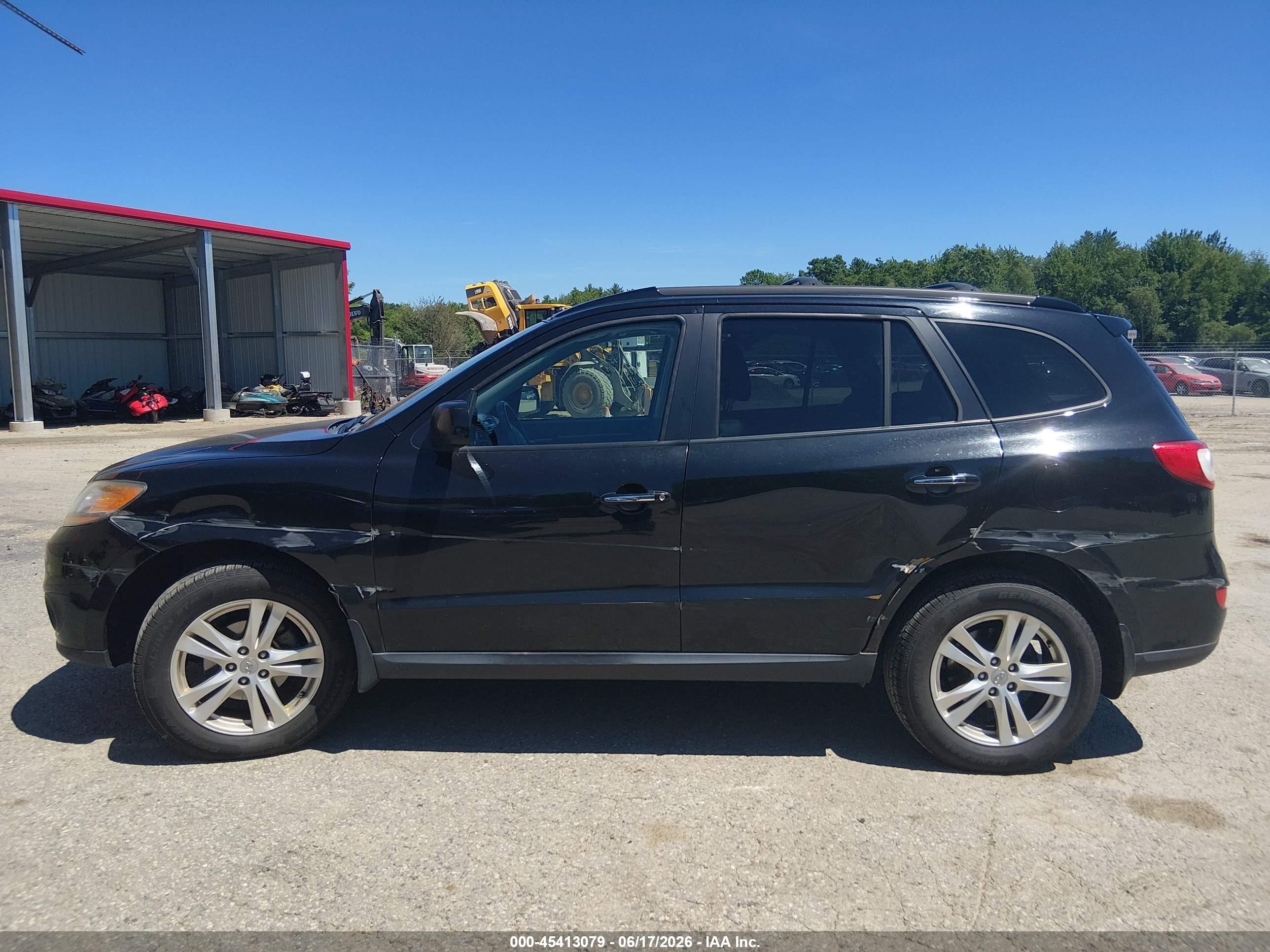2011 Hyundai Santa Fe Limited V6 Black vin: 5XYZKDAG4BG066522