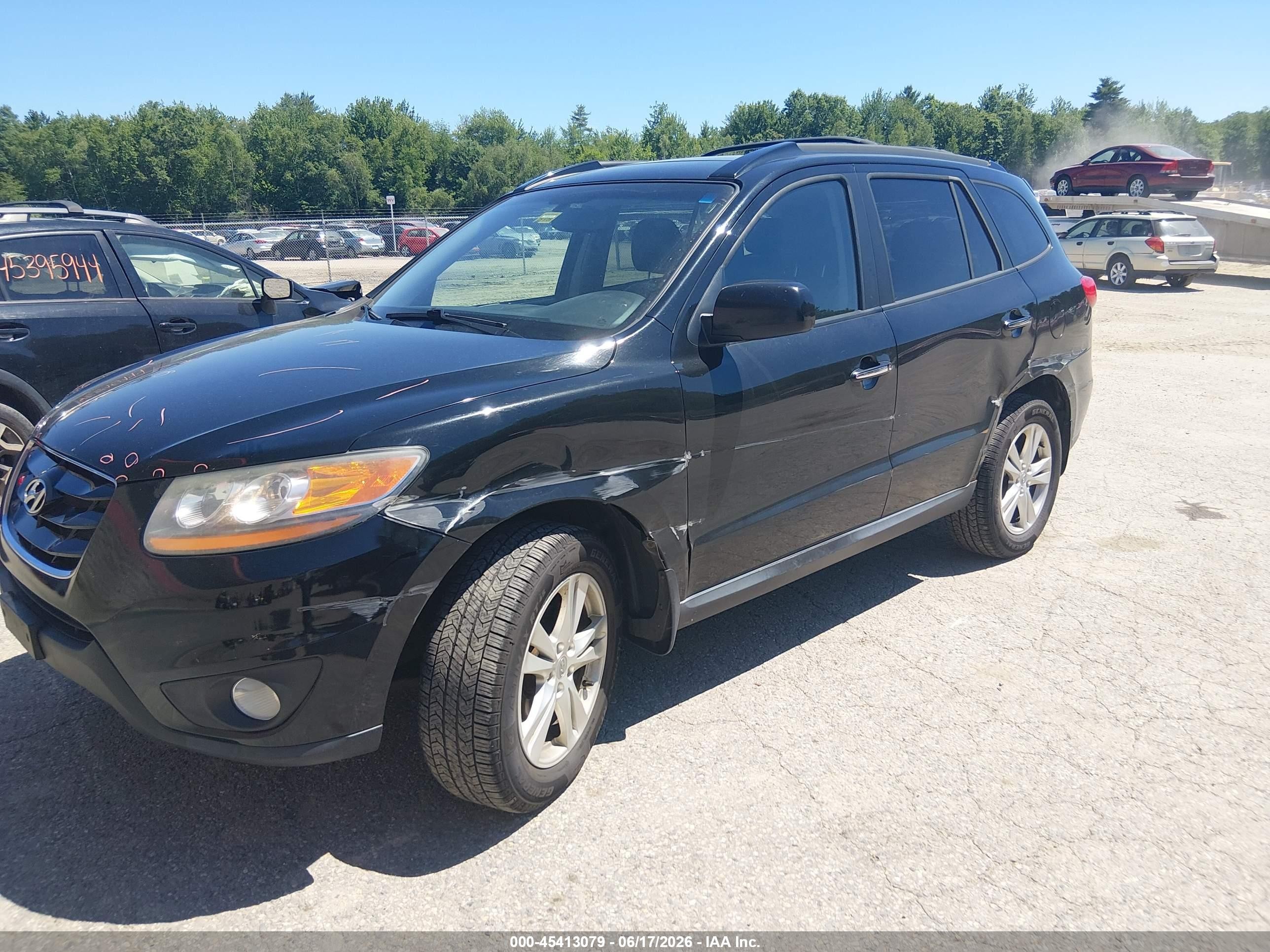 2011 Hyundai Santa Fe Limited V6 Black vin: 5XYZKDAG4BG066522