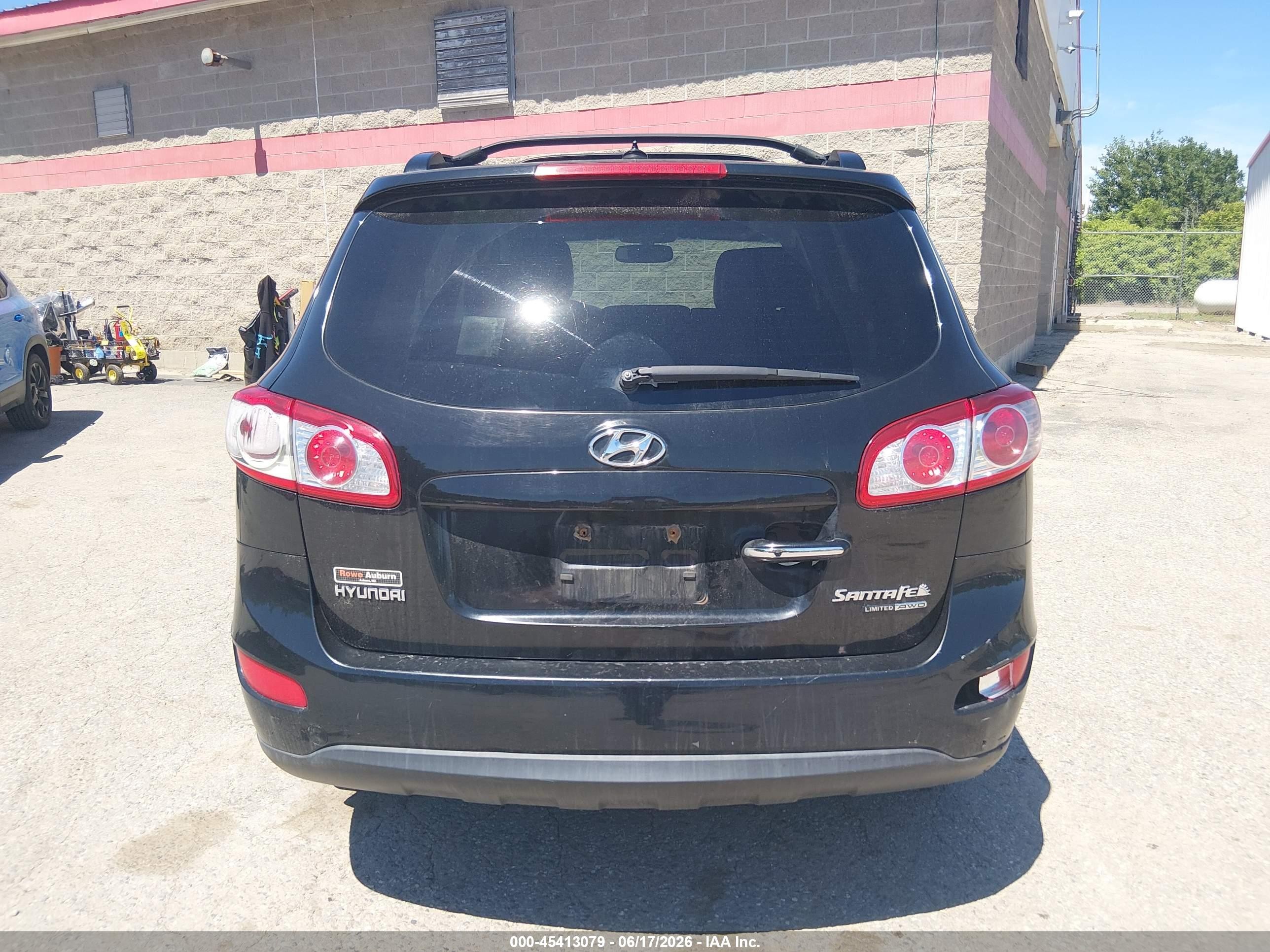 2011 Hyundai Santa Fe Limited V6 Black vin: 5XYZKDAG4BG066522