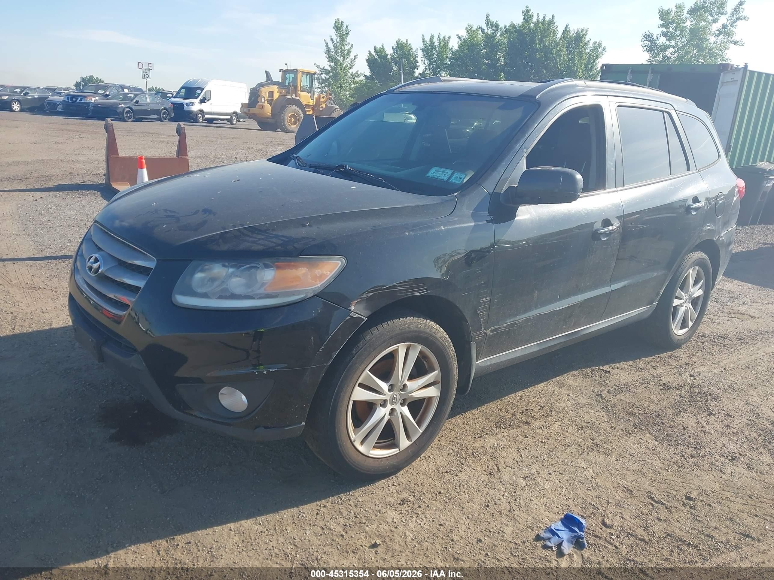 2012 Hyundai Santa Fe Limited V6 Black vin: 5XYZKDAG4CG110858