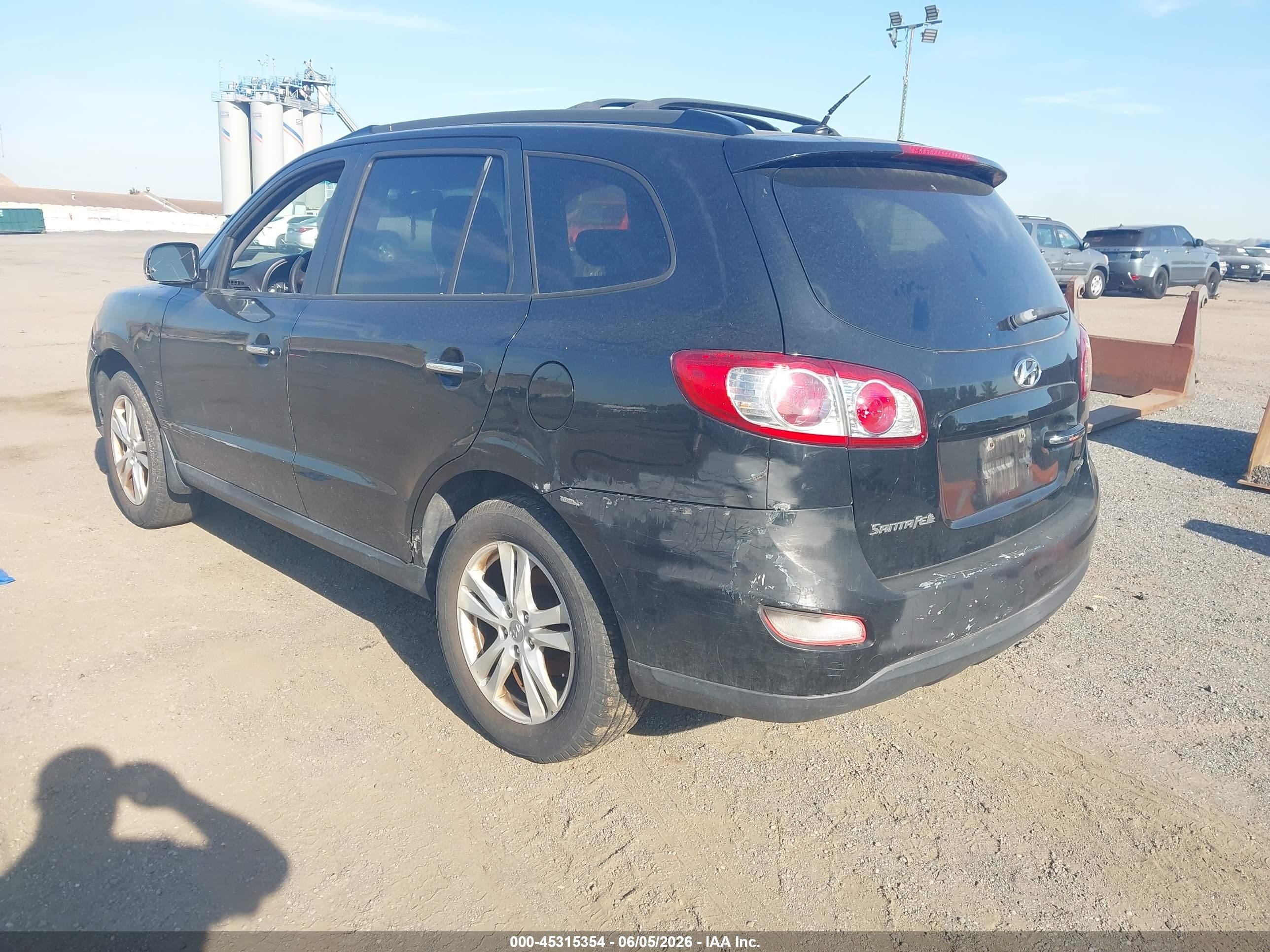 2012 Hyundai Santa Fe Limited V6 Black vin: 5XYZKDAG4CG110858