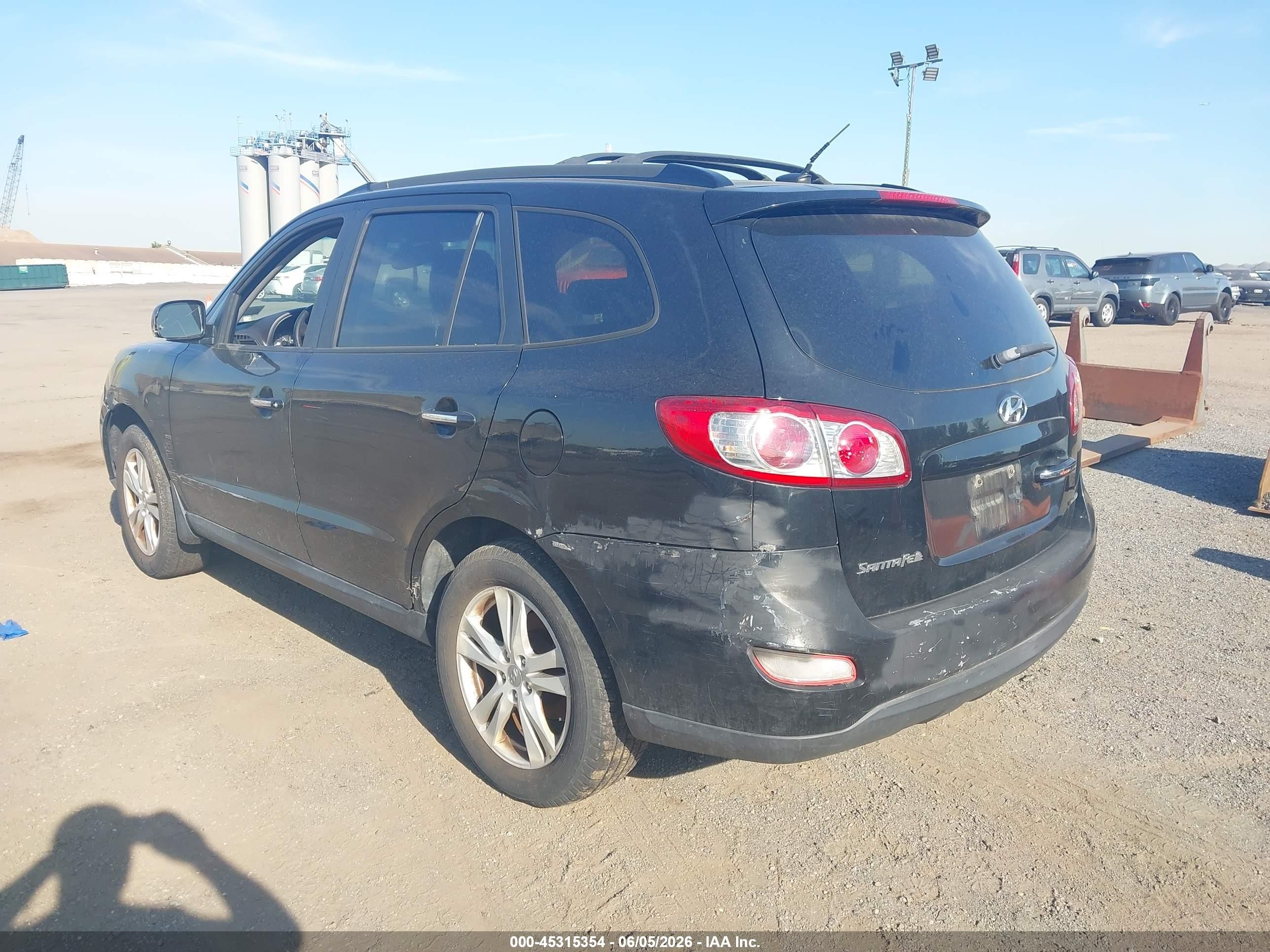 2012 Hyundai Santa Fe Limited V6 Black vin: 5XYZKDAG4CG110858