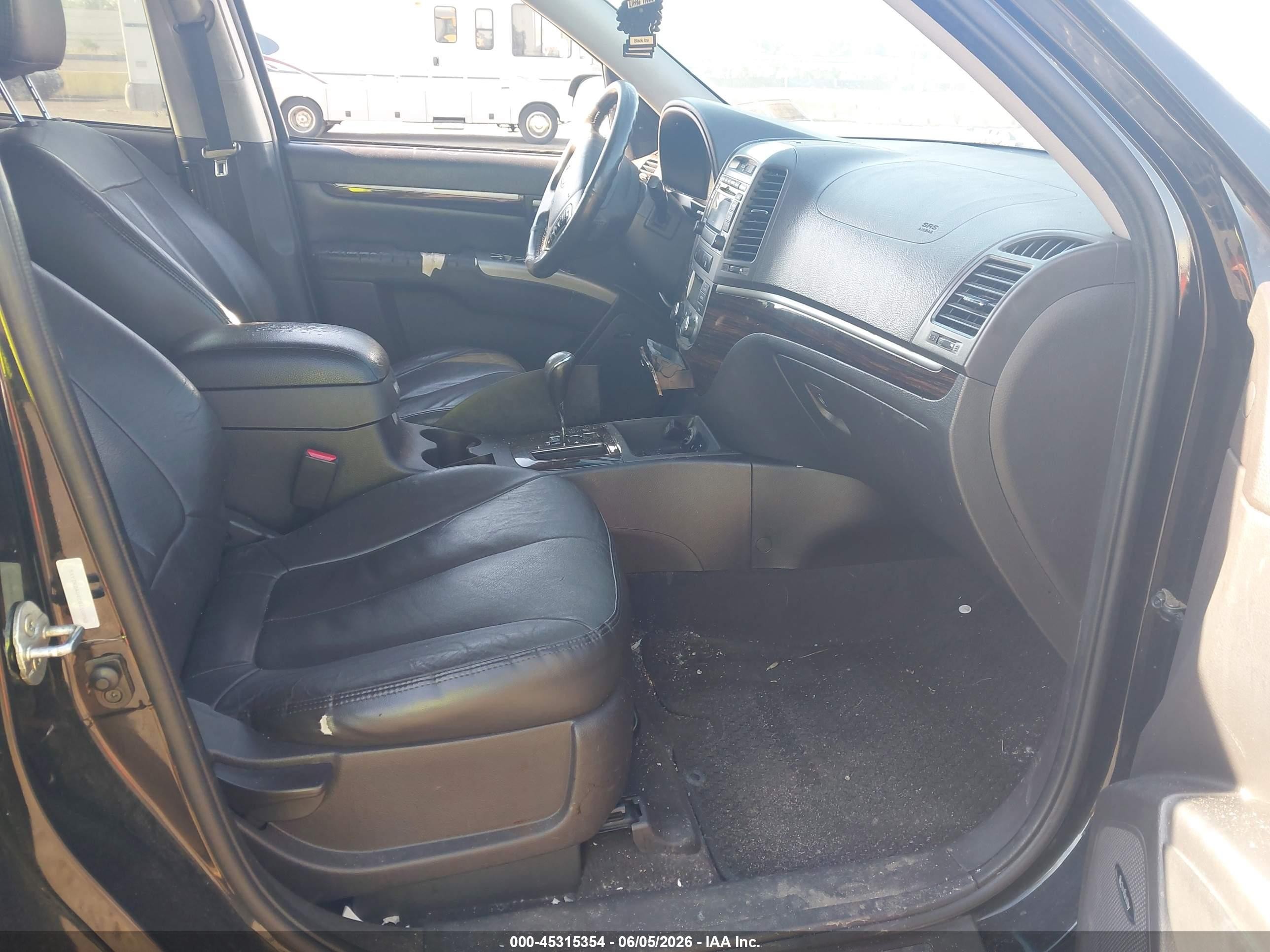 2012 Hyundai Santa Fe Limited V6 Black vin: 5XYZKDAG4CG110858