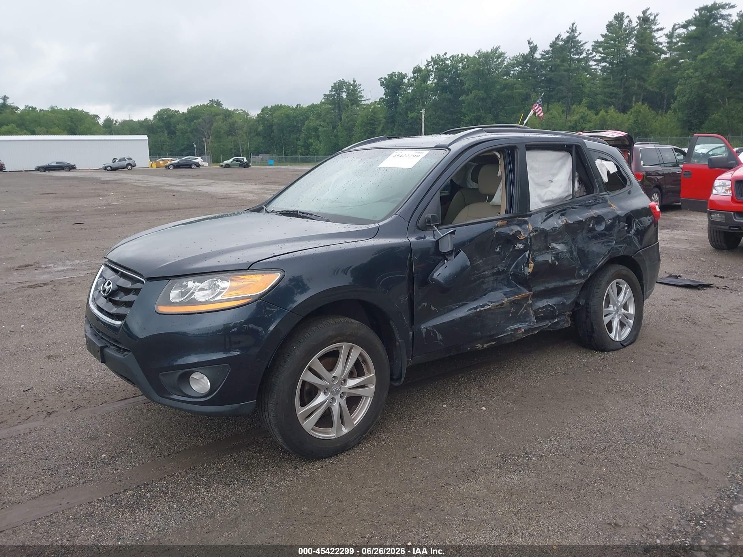 2011 Hyundai Santa Fe Limited V6 Blue vin: 5XYZKDAG5BG089128