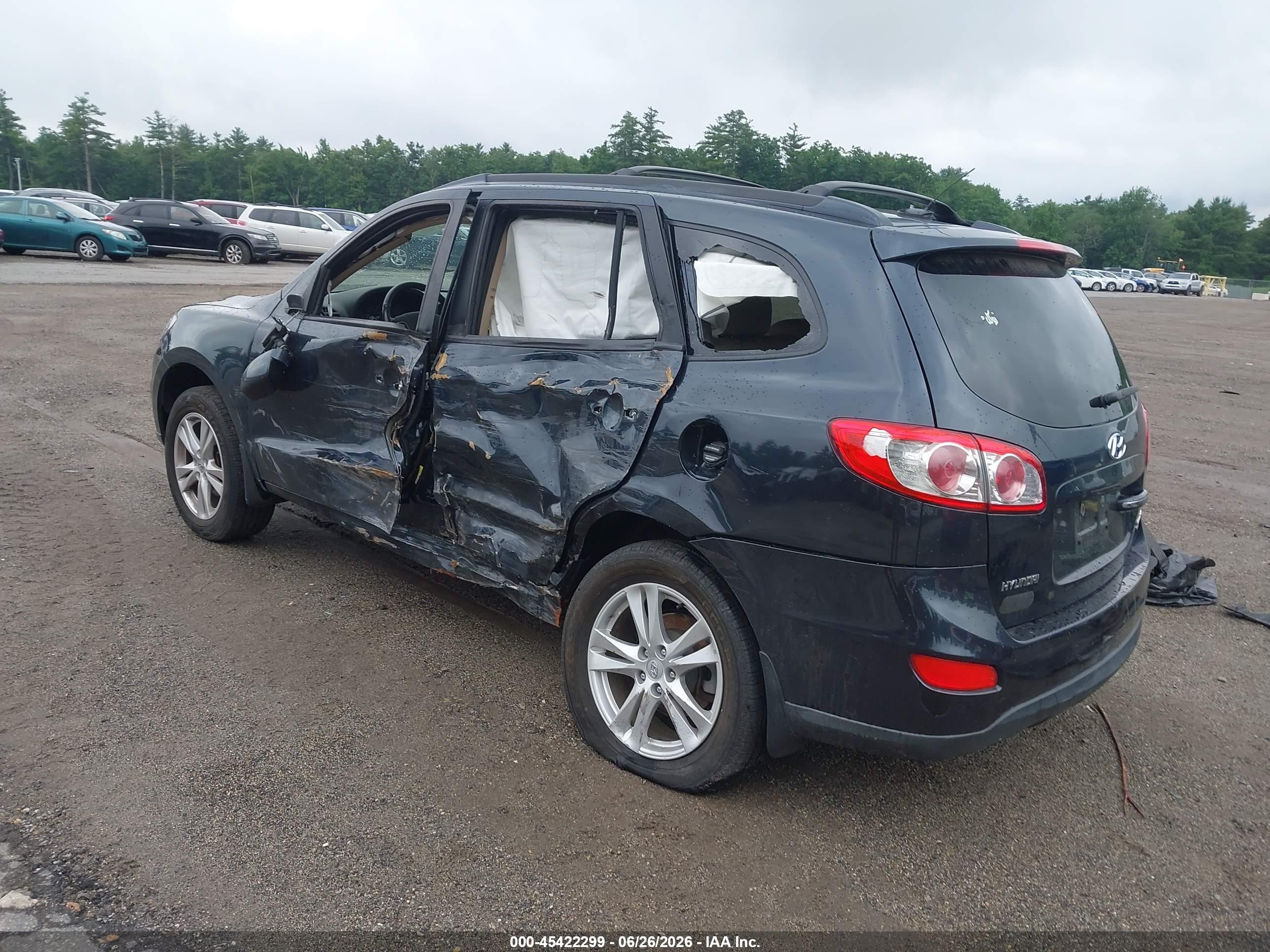 2011 Hyundai Santa Fe Limited V6 Blue vin: 5XYZKDAG5BG089128