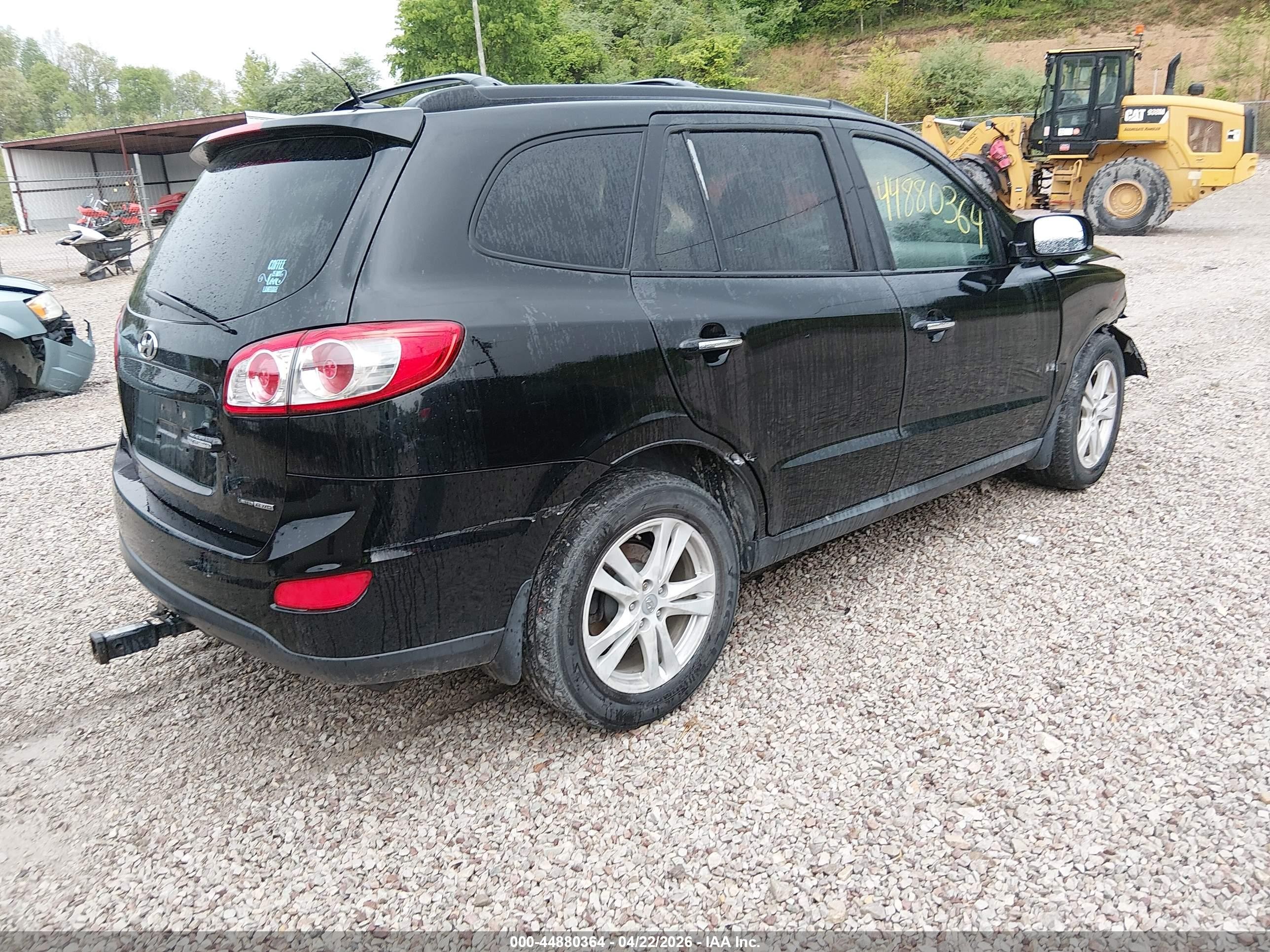 2012 Hyundai Santa Fe Limited V6 Black vin: 5XYZKDAG5CG109945