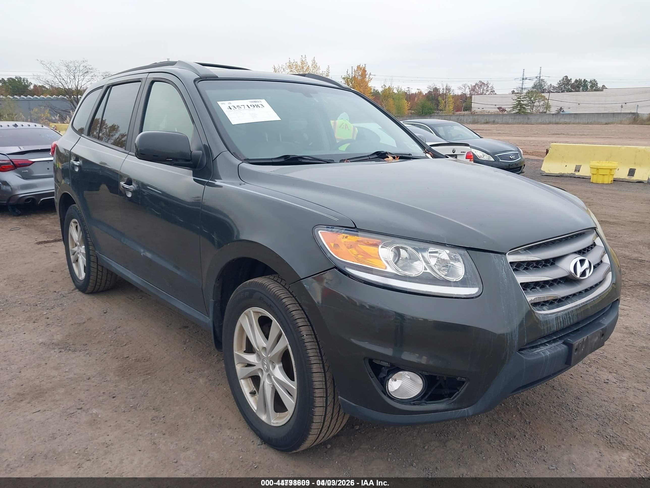 2012 Hyundai Santa Fe Limited V6 Gray vin: 5XYZKDAG6CG110781