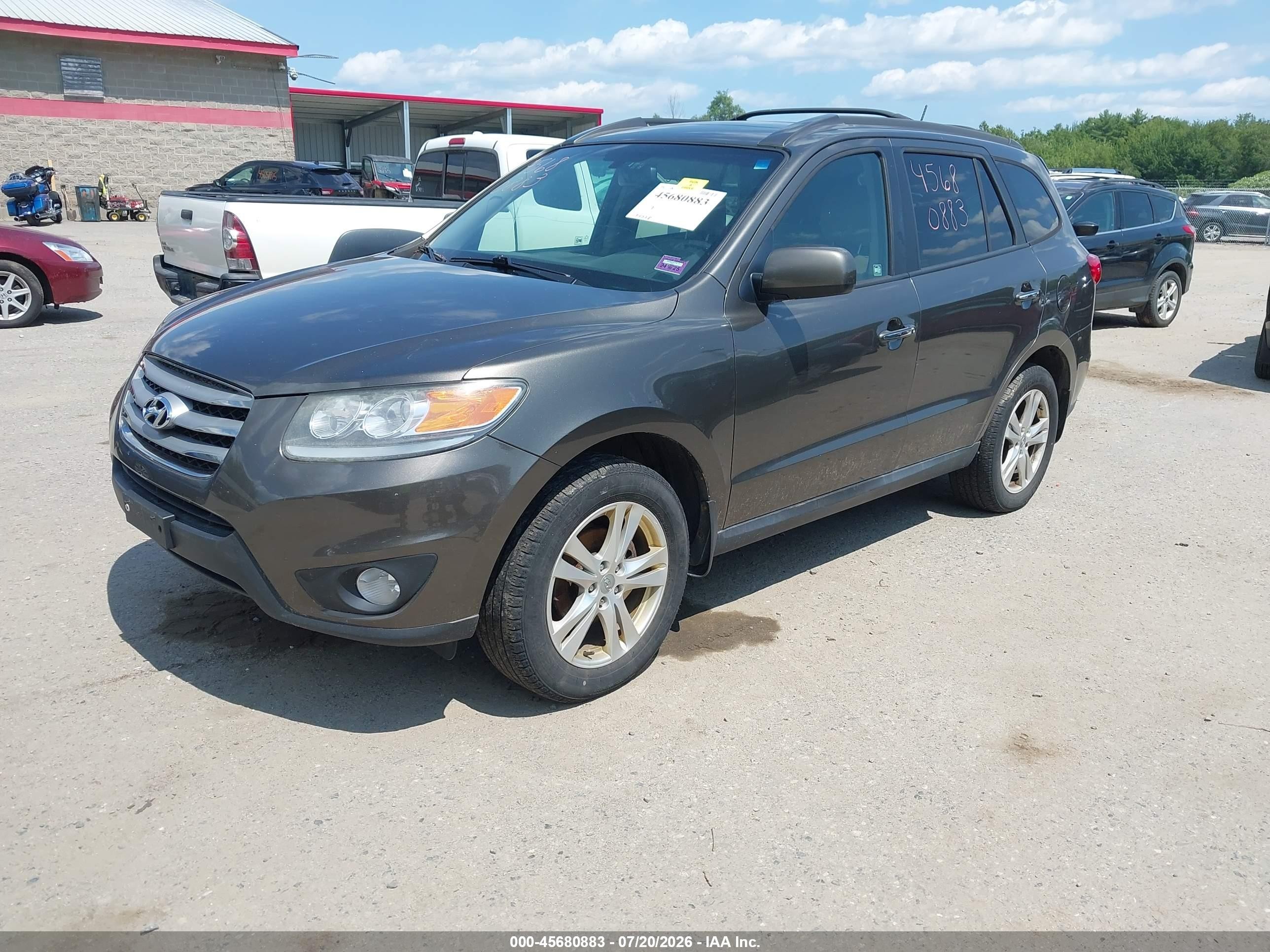 2012 Hyundai Santa Fe Limited V6 Серый vin: 5XYZKDAG6CG135972