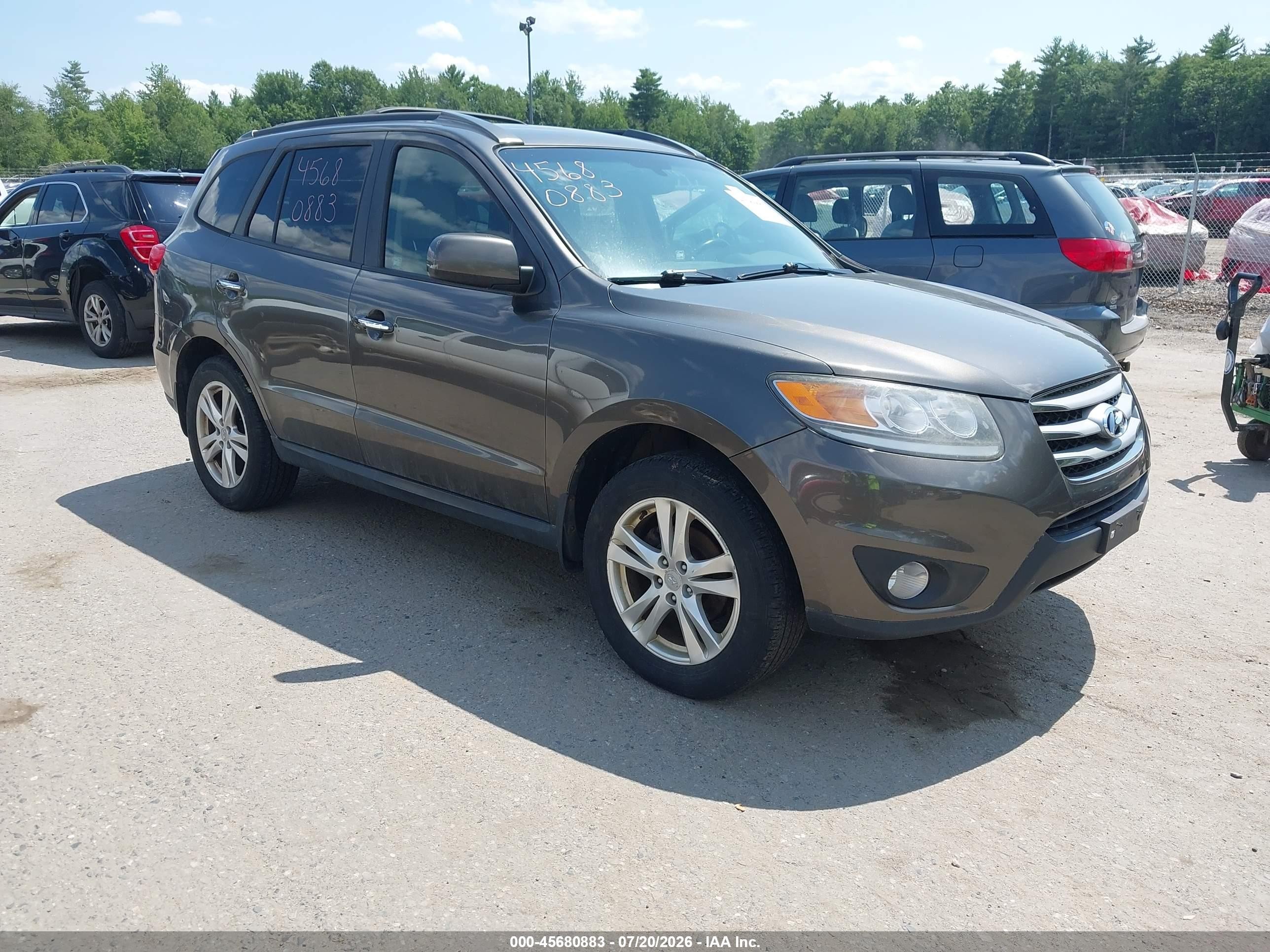 2012 Hyundai Santa Fe Limited V6 Gray vin: 5XYZKDAG6CG135972