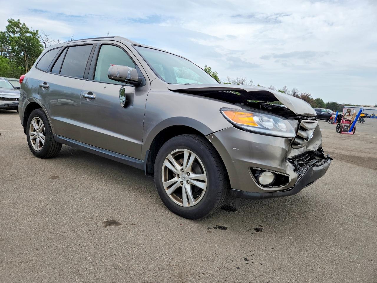 2012 Hyundai Santa Fe Limited Бежевый vin: 5XYZKDAG7CG140842