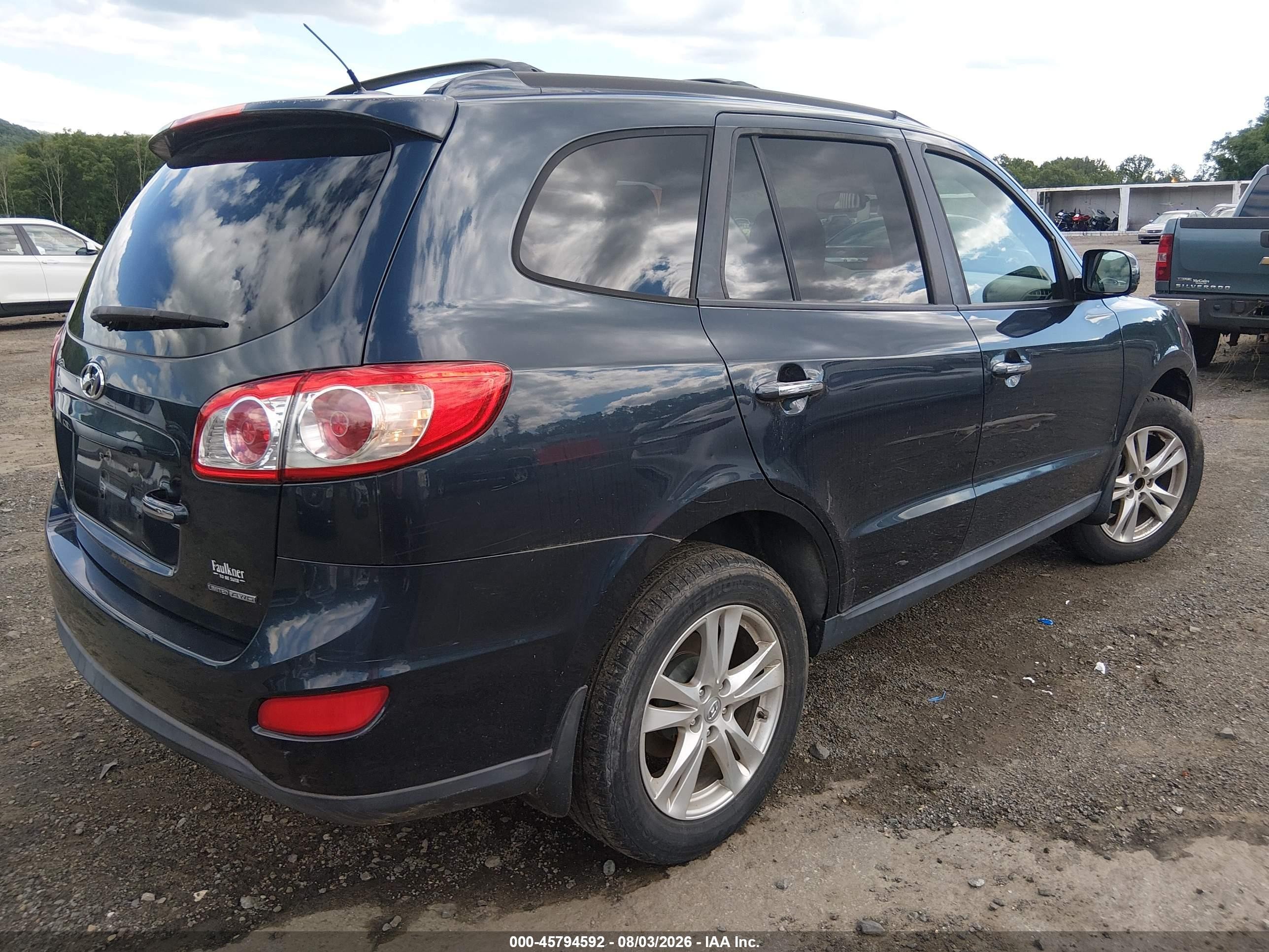 2012 Hyundai Santa Fe Limited V6 Синий vin: 5XYZKDAG7CG150609