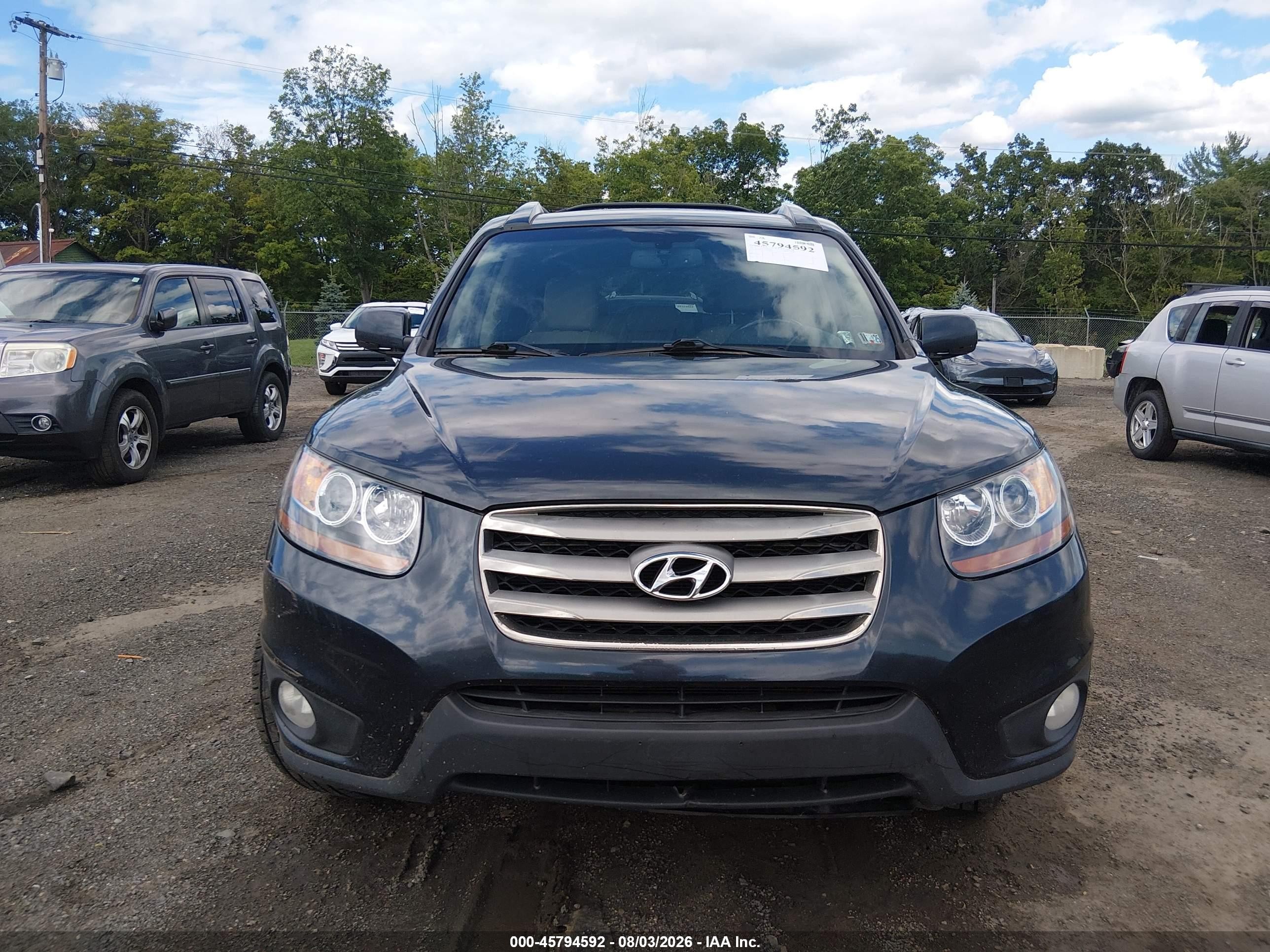 2012 Hyundai Santa Fe Limited V6 Синий vin: 5XYZKDAG7CG150609