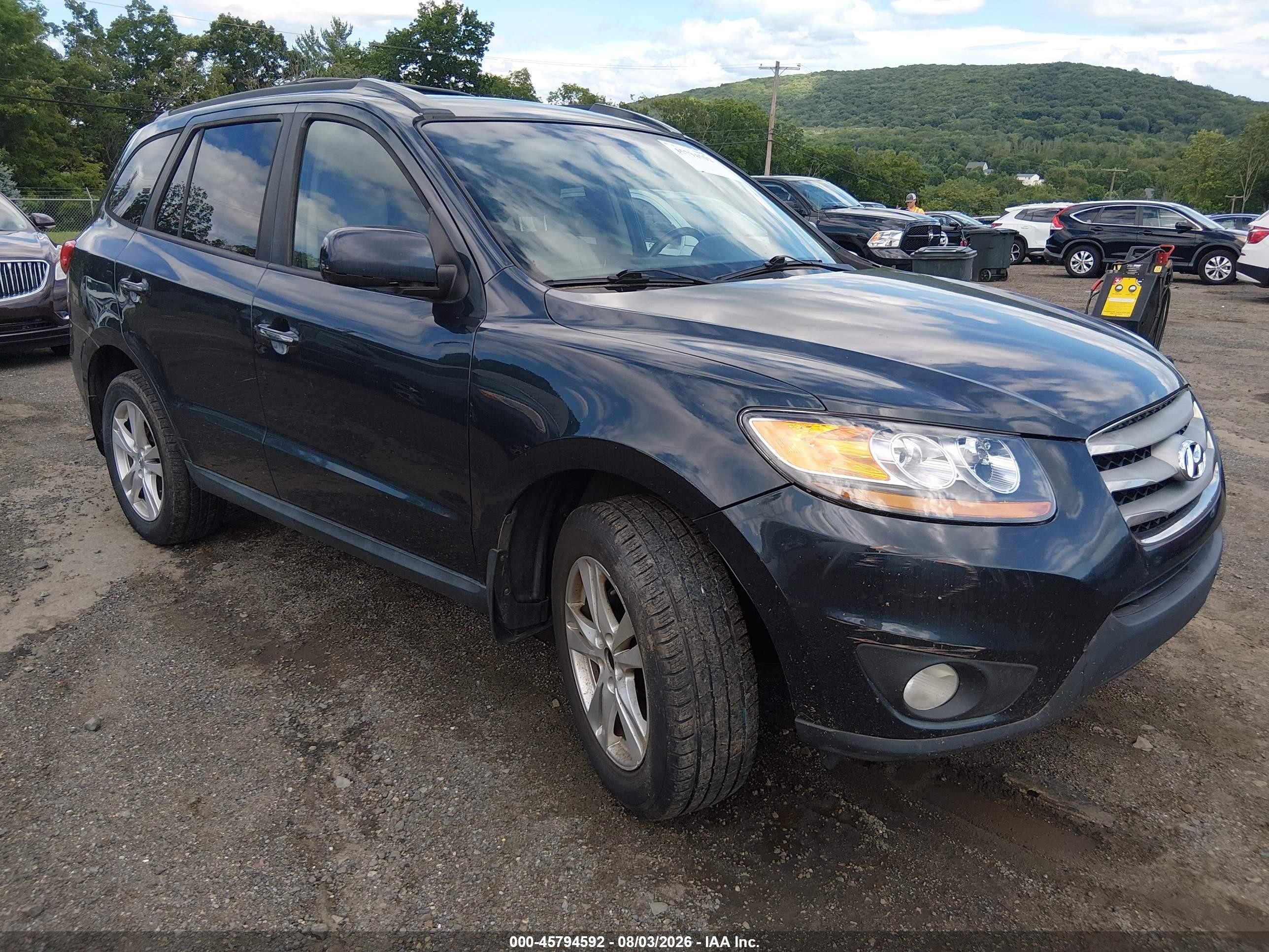 2012 Hyundai Santa Fe Limited V6 Синий vin: 5XYZKDAG7CG150609