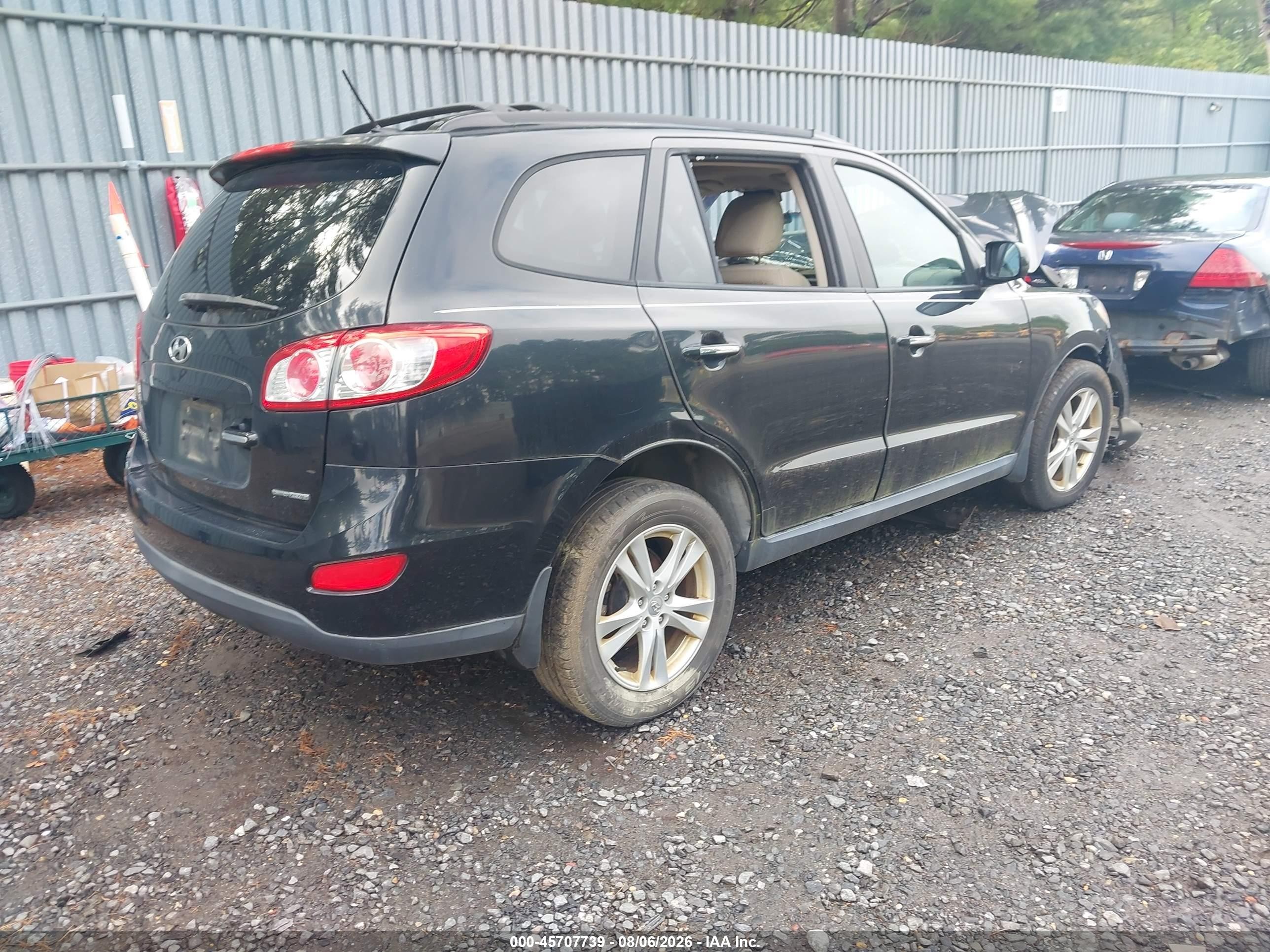 2012 Hyundai Santa Fe Limited V6 Black vin: 5XYZKDAG7CG154434