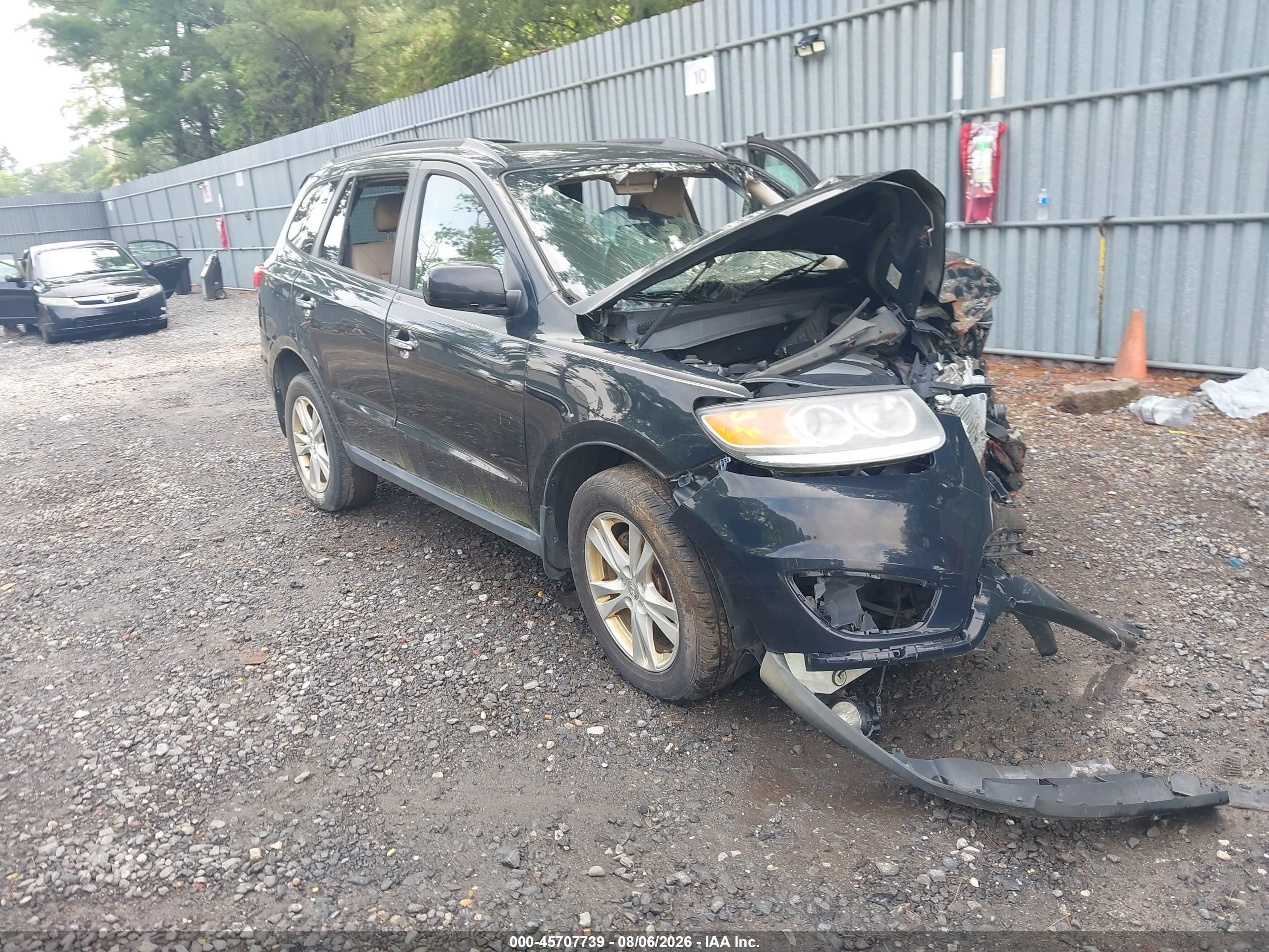 2012 Hyundai Santa Fe Limited V6 Black vin: 5XYZKDAG7CG154434