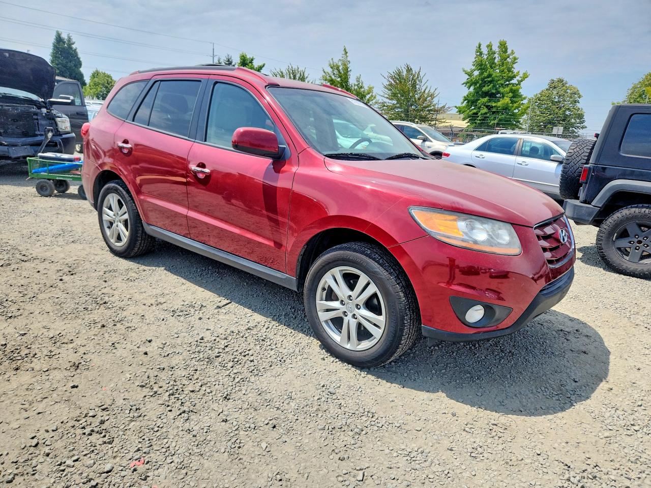 2011 Hyundai Santa Fe Limited Red vin: 5XYZKDAGXBG001402