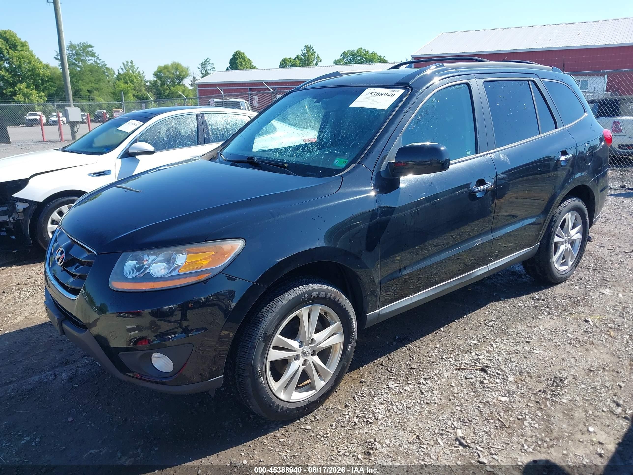2011 Hyundai Santa Fe Limited V6 Black vin: 5XYZKDAGXBG045254