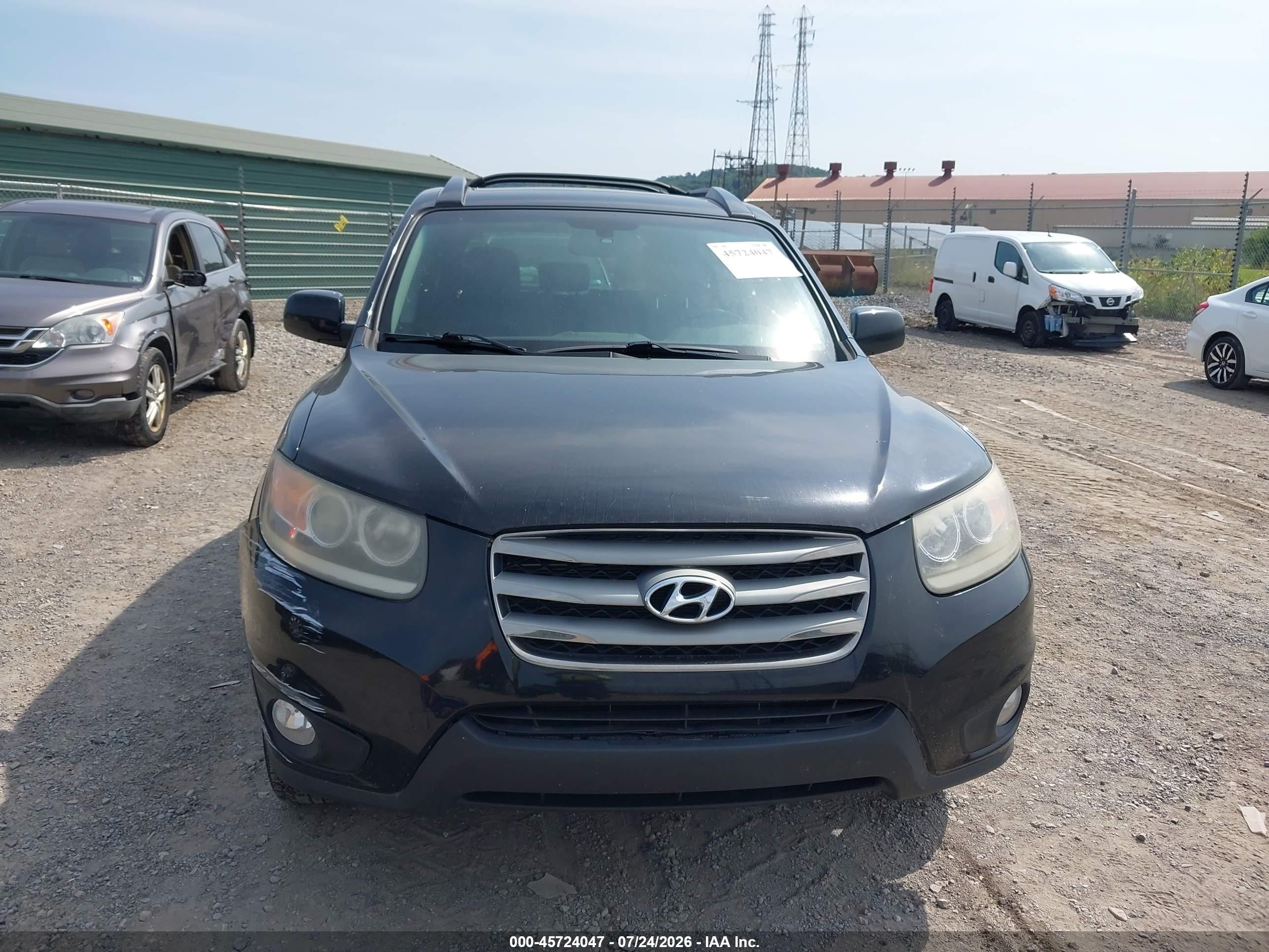 2012 Hyundai Santa Fe Limited V6 Black vin: 5XYZKDAGXCG095461