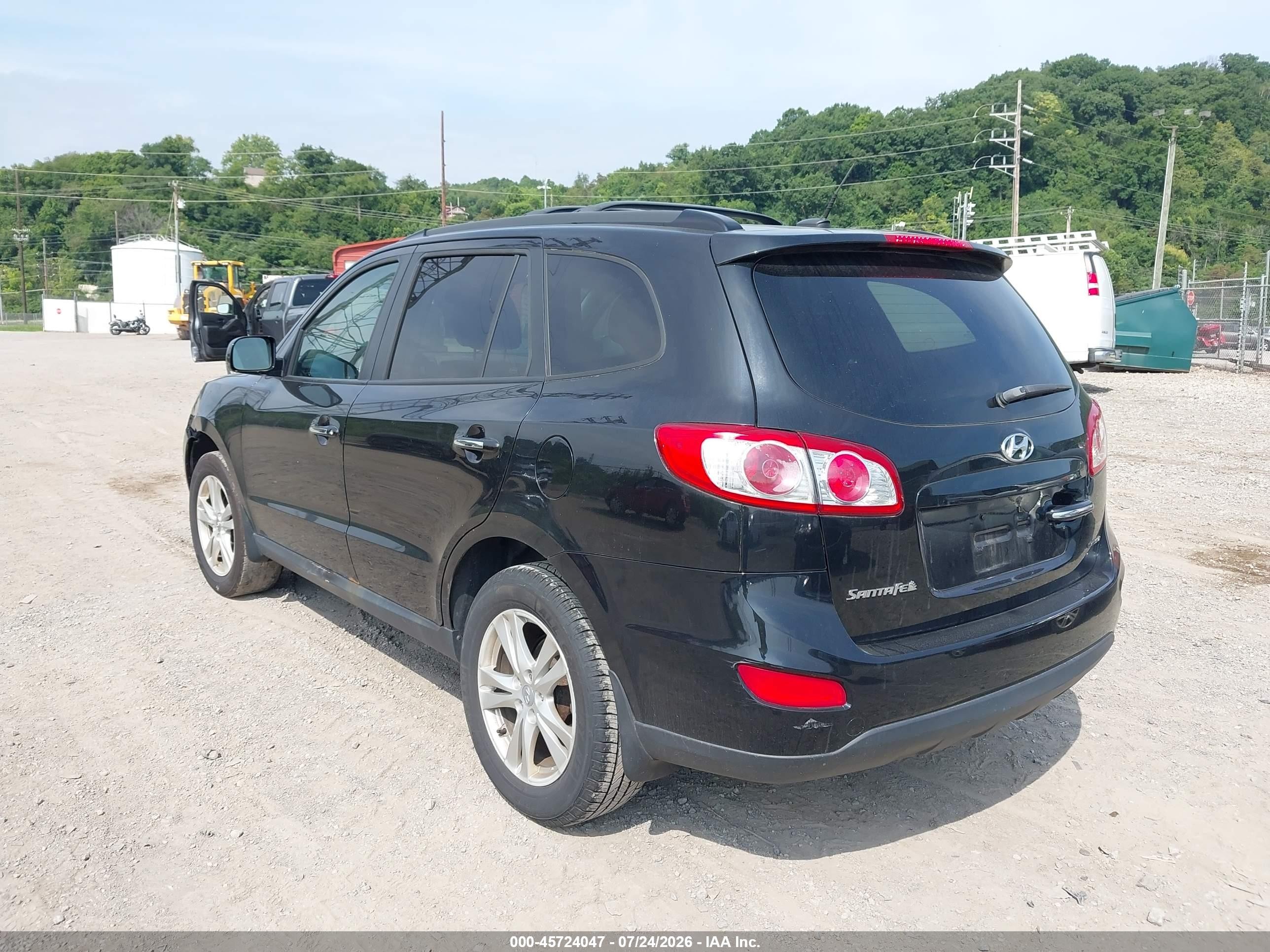 2012 Hyundai Santa Fe Limited V6 Black vin: 5XYZKDAGXCG095461