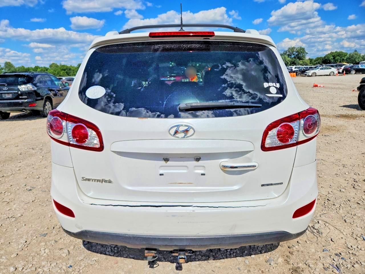 2012 Hyundai Santa Fe Limited White vin: 5XYZKDAGXCG130080