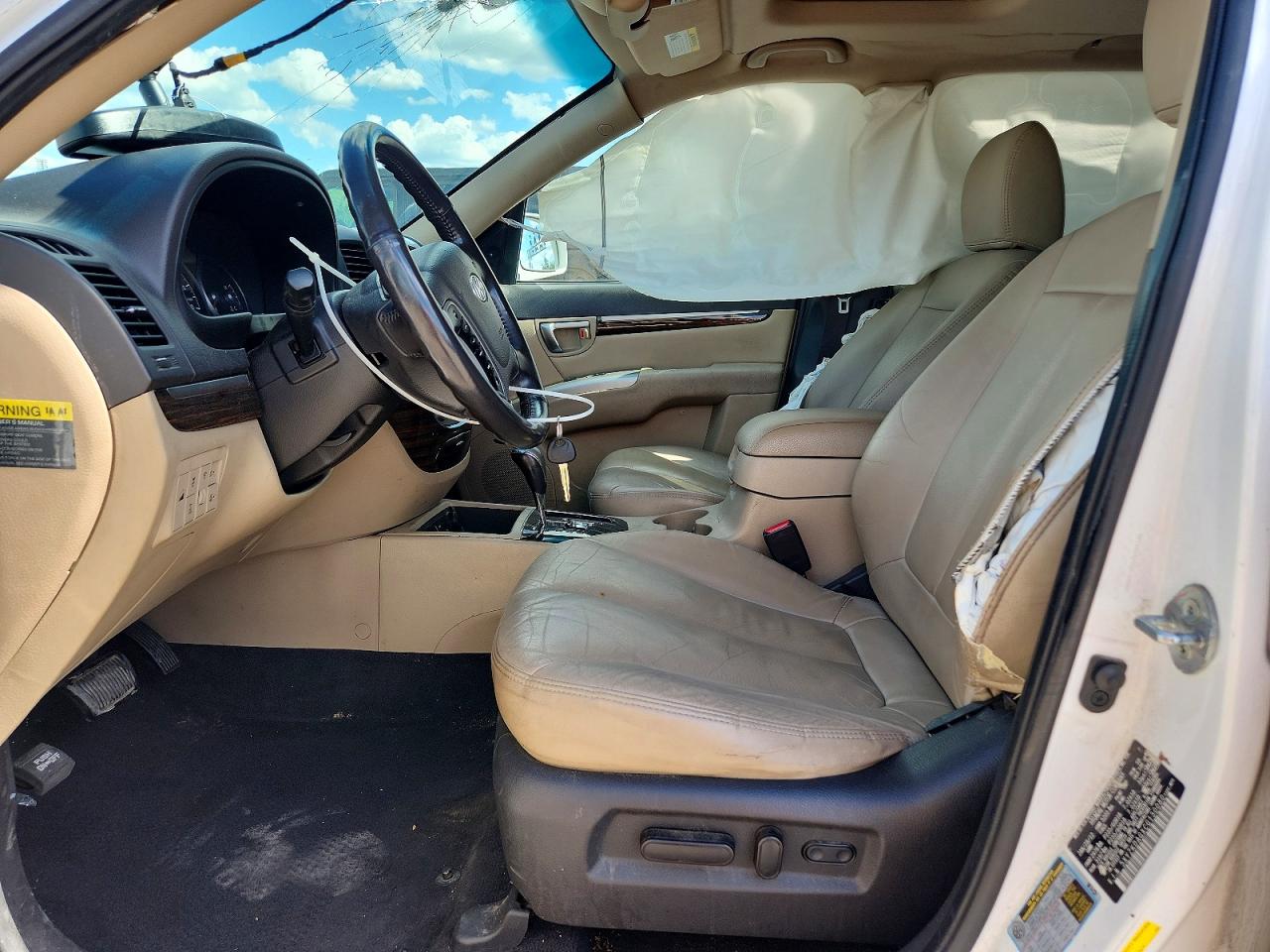 2012 Hyundai Santa Fe Limited White vin: 5XYZKDAGXCG130080
