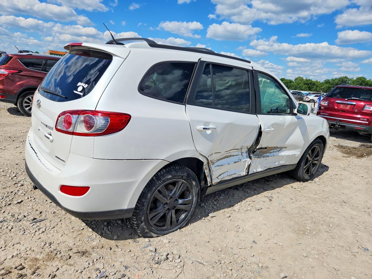 2012 Hyundai Santa Fe Limited White vin: 5XYZKDAGXCG130080