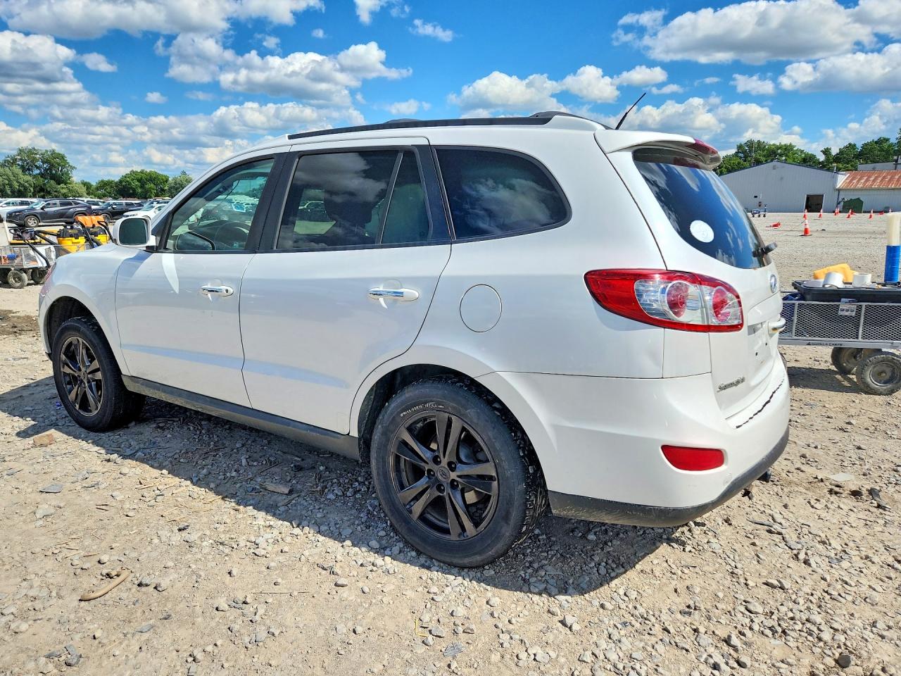 2012 Hyundai Santa Fe Limited White vin: 5XYZKDAGXCG130080