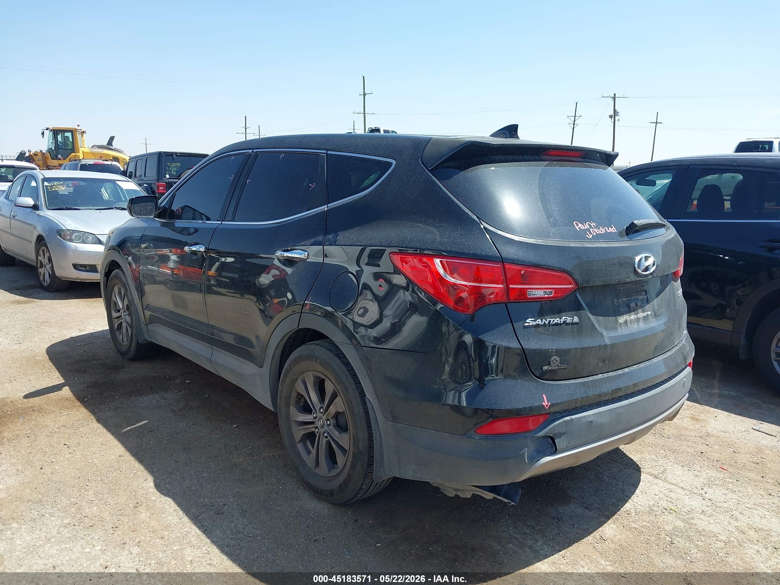 2013 Hyundai Santa Fe Sport Black vin: 5XYZT3LB0DG084835