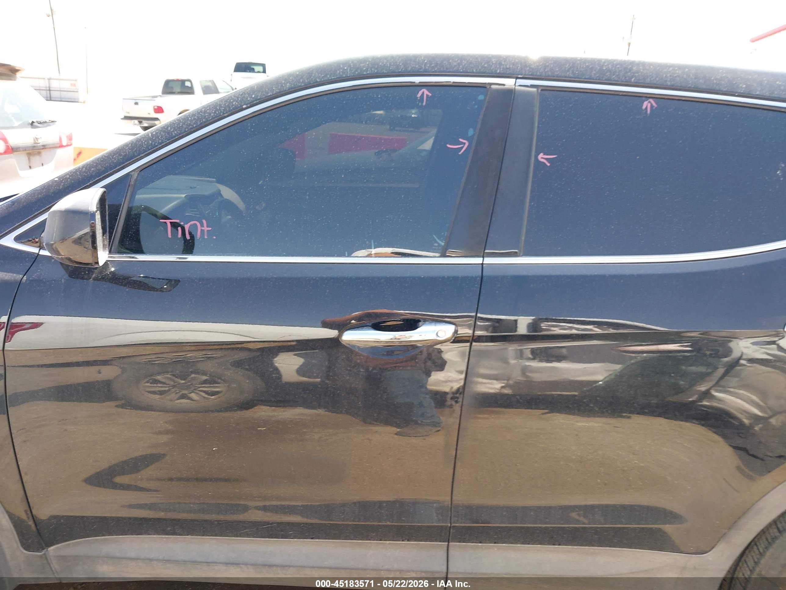 2013 Hyundai Santa Fe Sport Black vin: 5XYZT3LB0DG084835