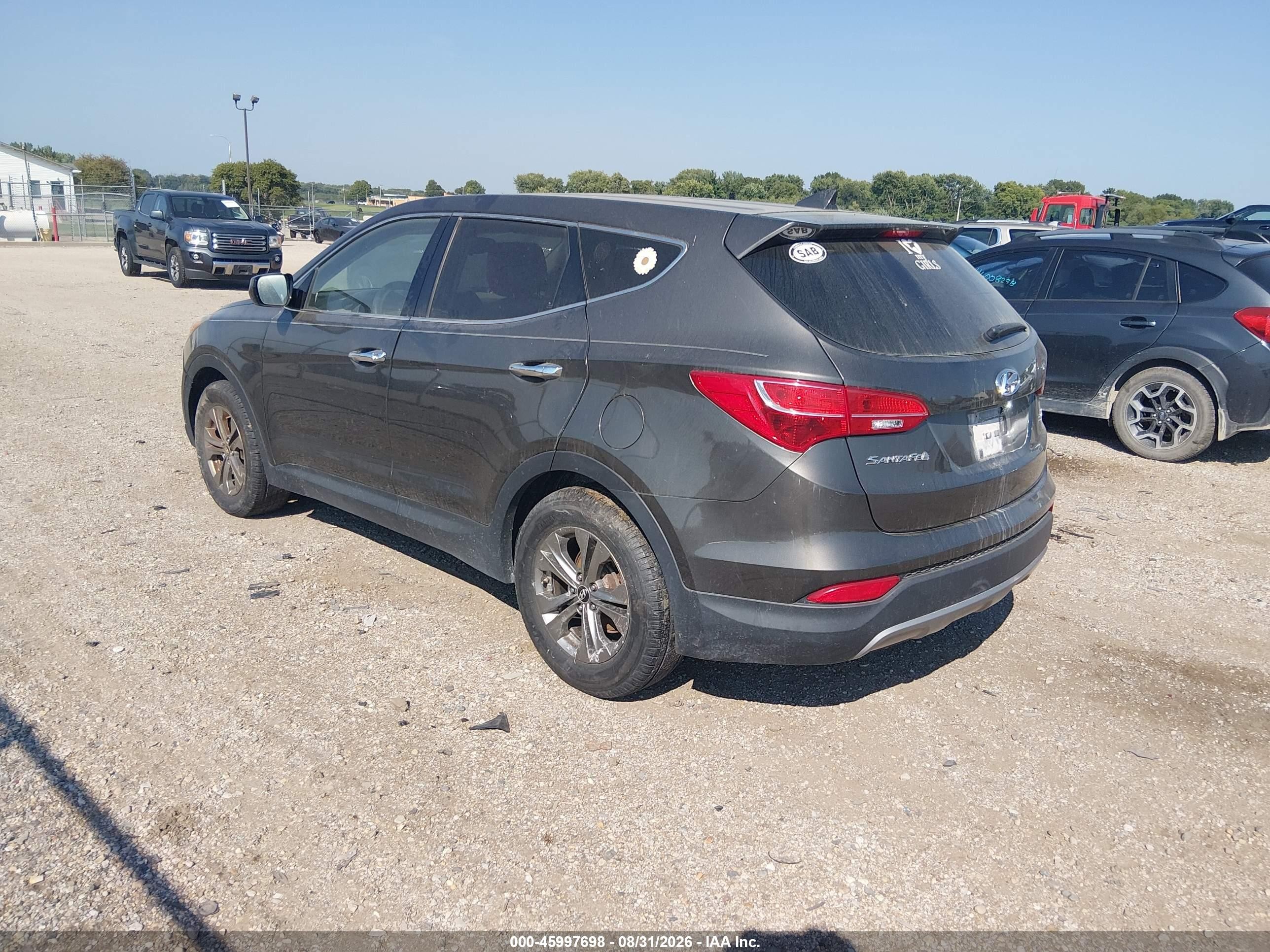 2013 Hyundai Santa Fe Sport Gray vin: 5XYZT3LB0DG122550