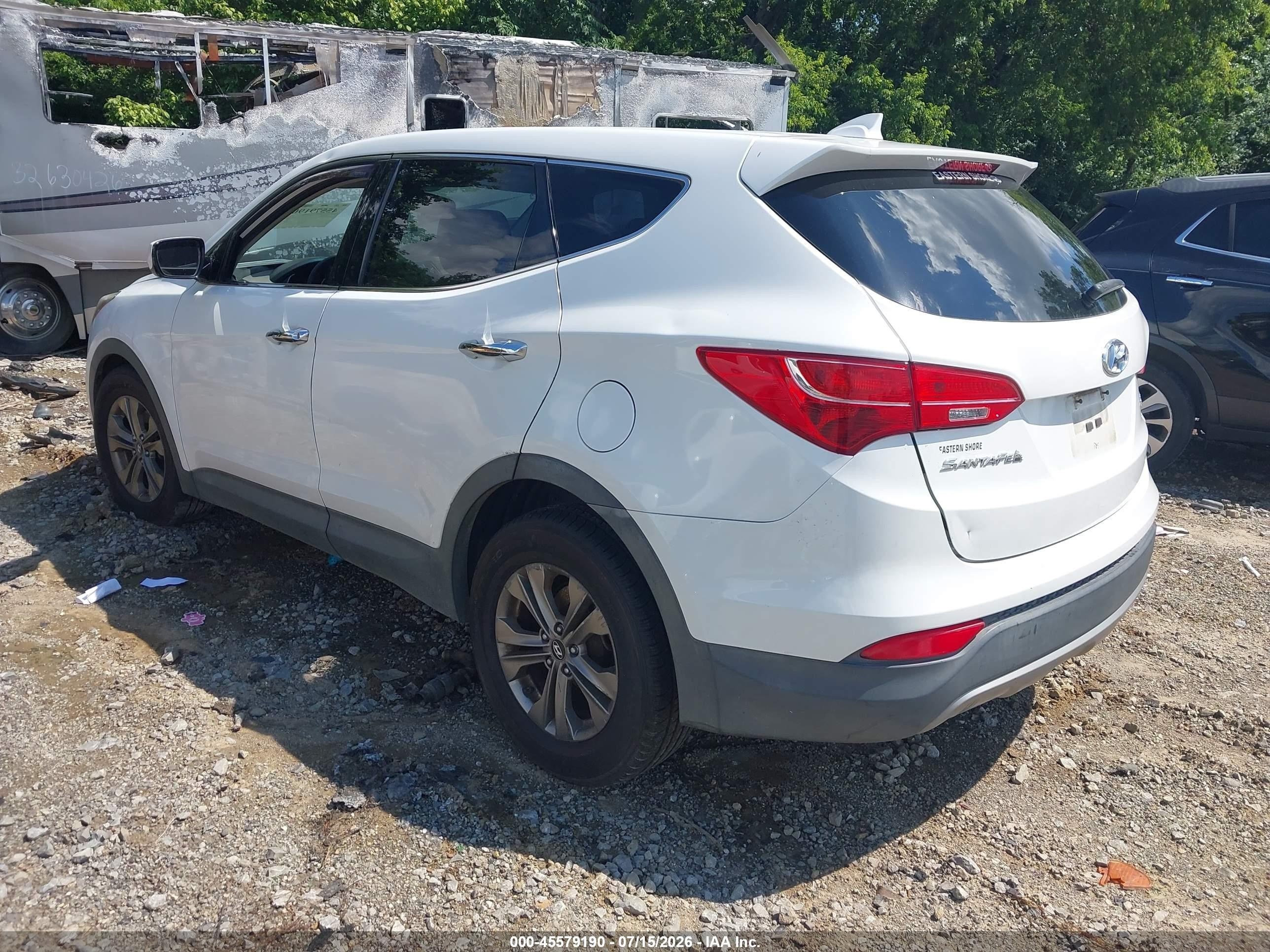 2014 Hyundai Santa Fe Sport 2.4l White vin: 5XYZT3LB0EG146929